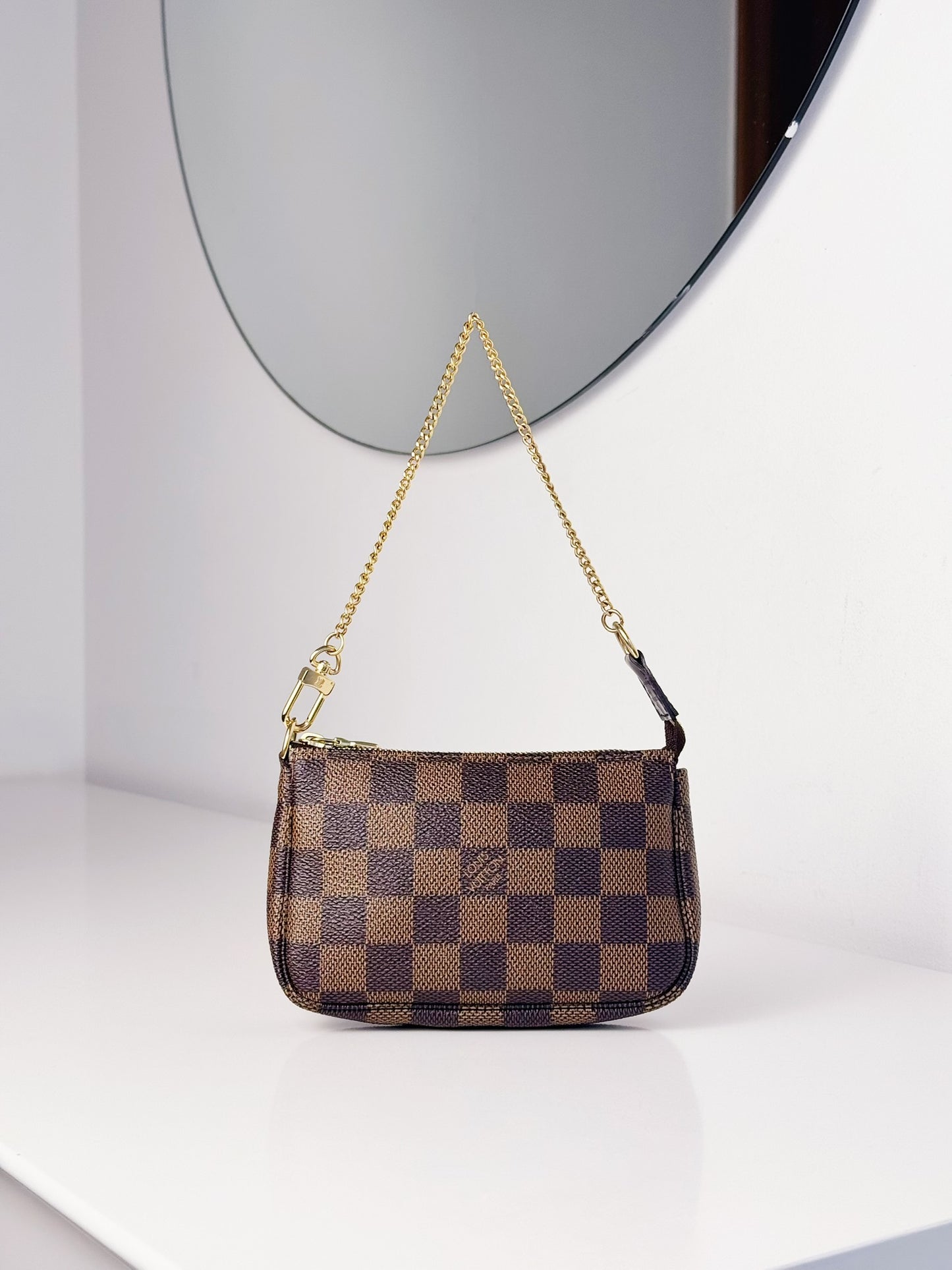 Louis Vuitton Vintage Mini Damier Pochette Accessoires Shoulder Crossbody Bag
