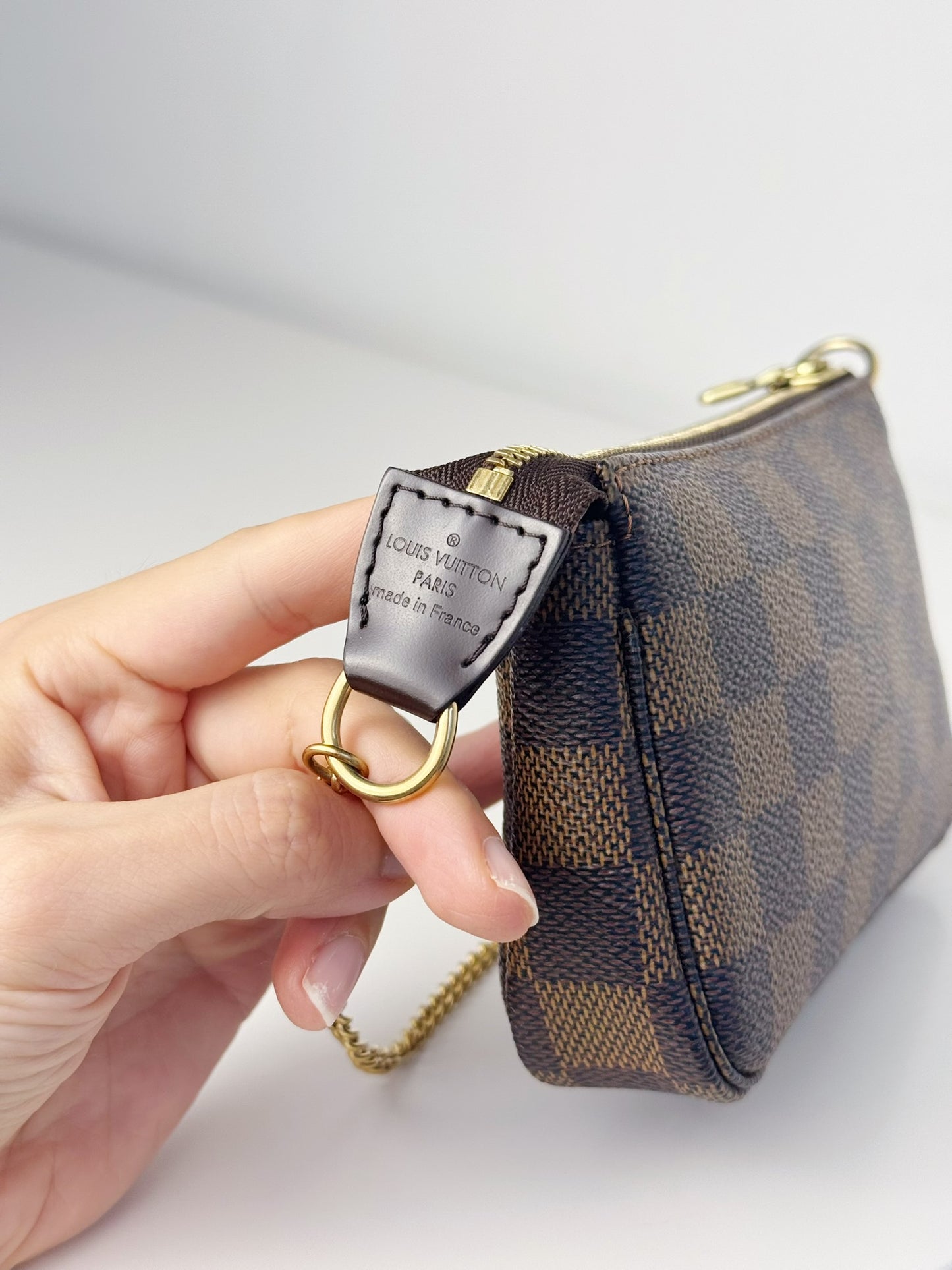 Louis Vuitton Vintage Mini Damier Pochette Accessoires Shoulder Crossbody Bag