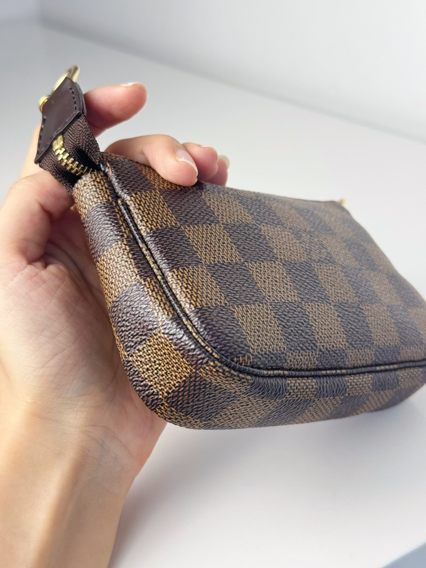 Louis Vuitton Vintage Mini Damier Pochette Accessoires Shoulder Crossbody Bag