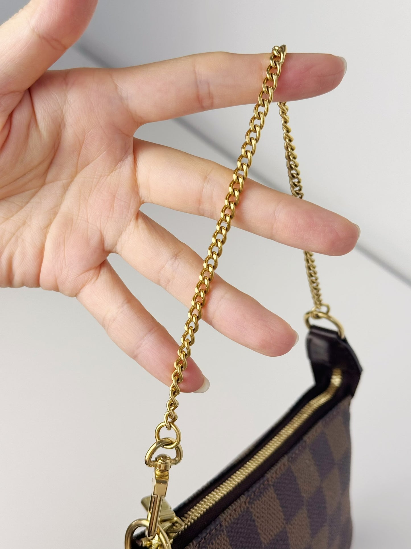 Louis Vuitton Vintage Mini Damier Pochette Accessoires Shoulder Crossbody Bag