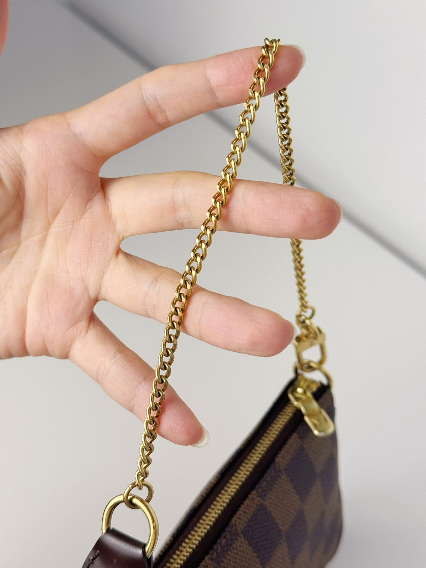 Louis Vuitton Vintage Mini Damier Pochette Accessoires Shoulder Crossbody Bag