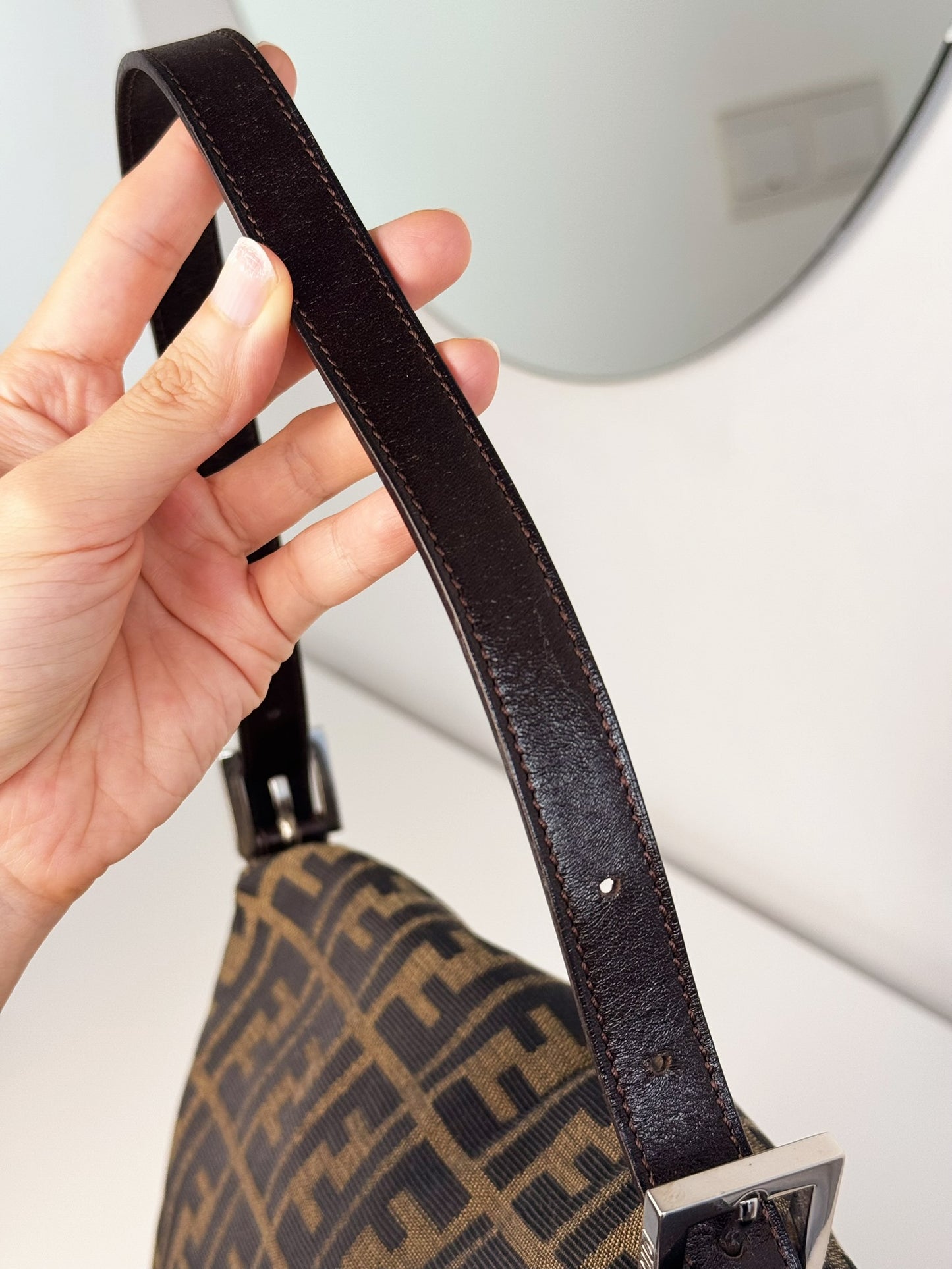 Fendi Vintage Zucca Mamma Baguette Shoulder Bag