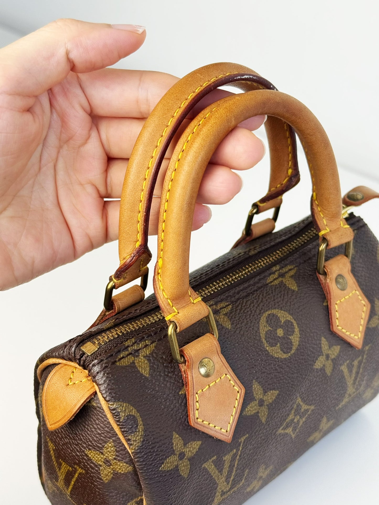 Louis Vuitton Vintage Mini Speedy Handbag Crossbody Bag
