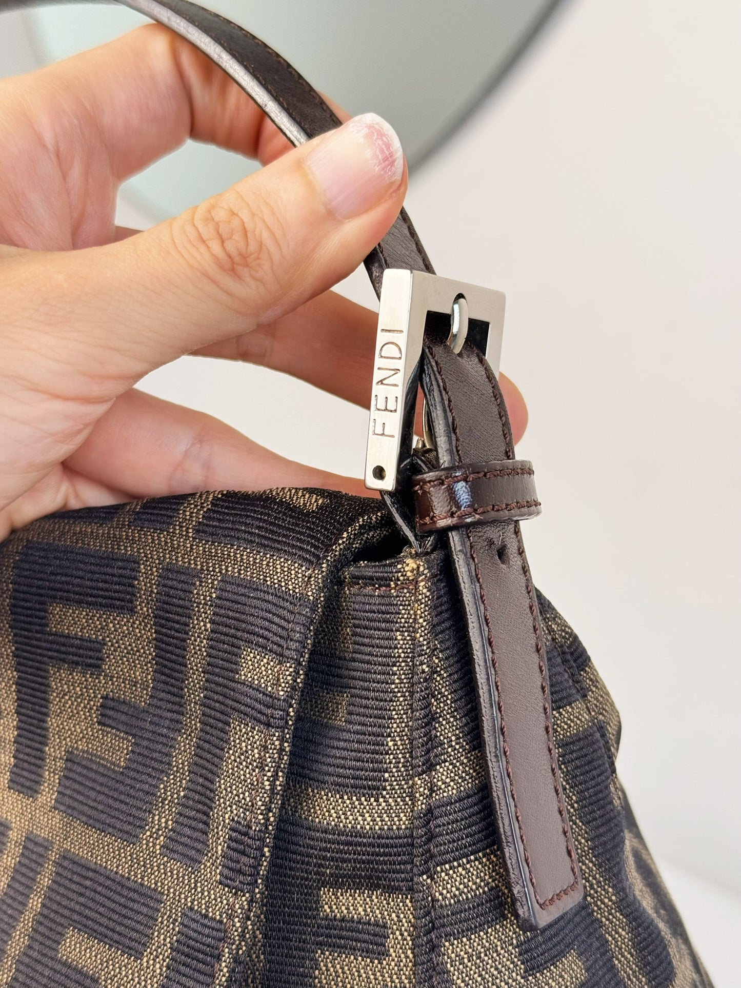 Fendi Vintage Zucca Mamma Baguette Shoulder Bag