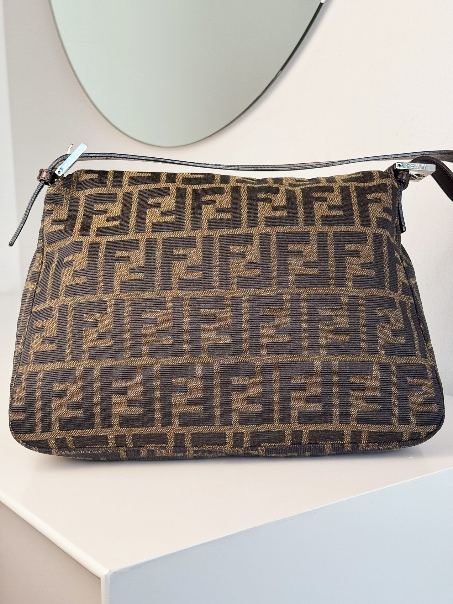 Fendi Vintage Zucca Mamma Baguette Shoulder Bag