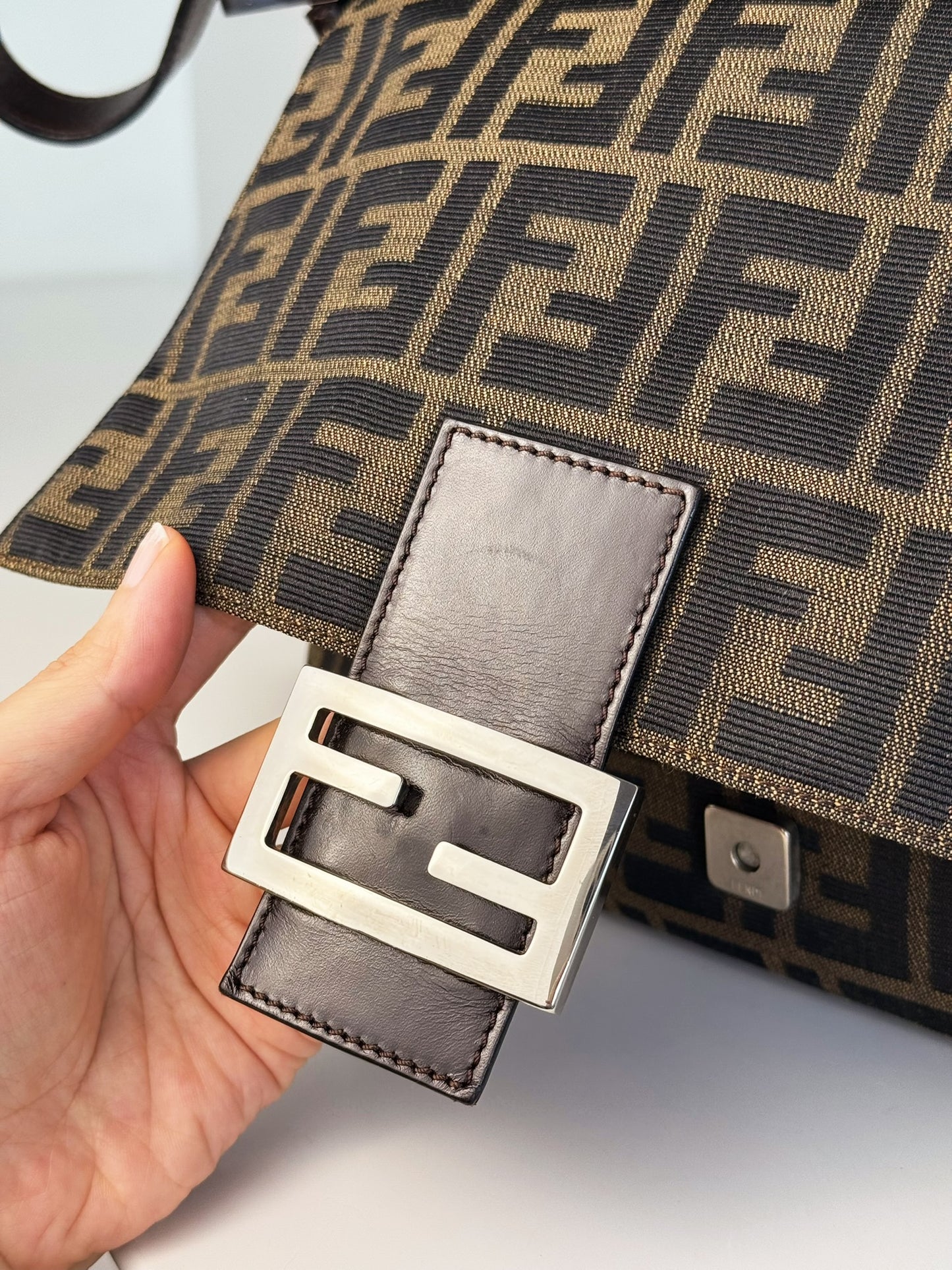 Fendi Vintage Zucca Mamma Baguette Shoulder Bag