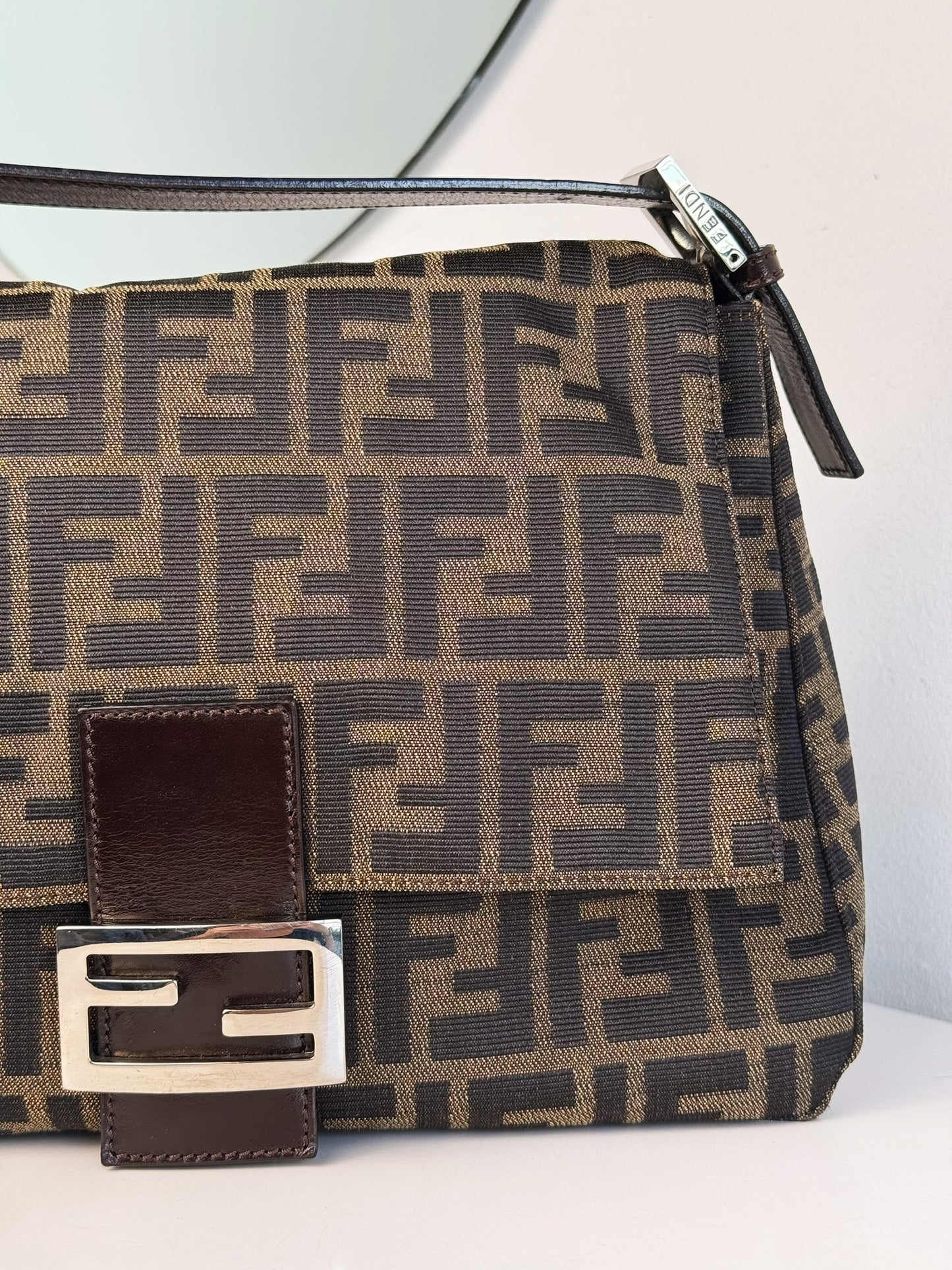Fendi Vintage Zucca Mamma Baguette Shoulder Bag