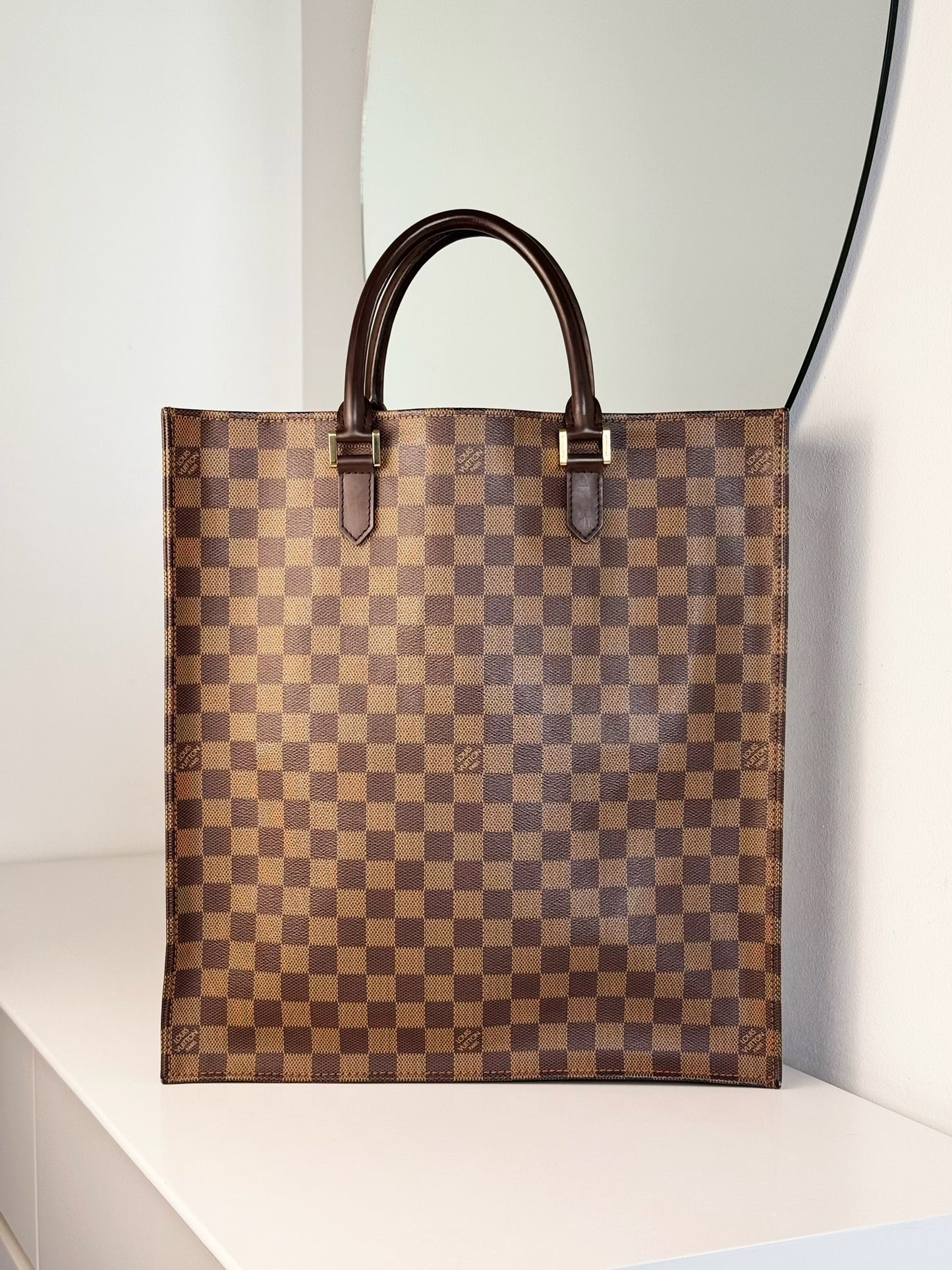 Louis Vuitton Vintage Damier Plat Sac Tote Crossbody Bag