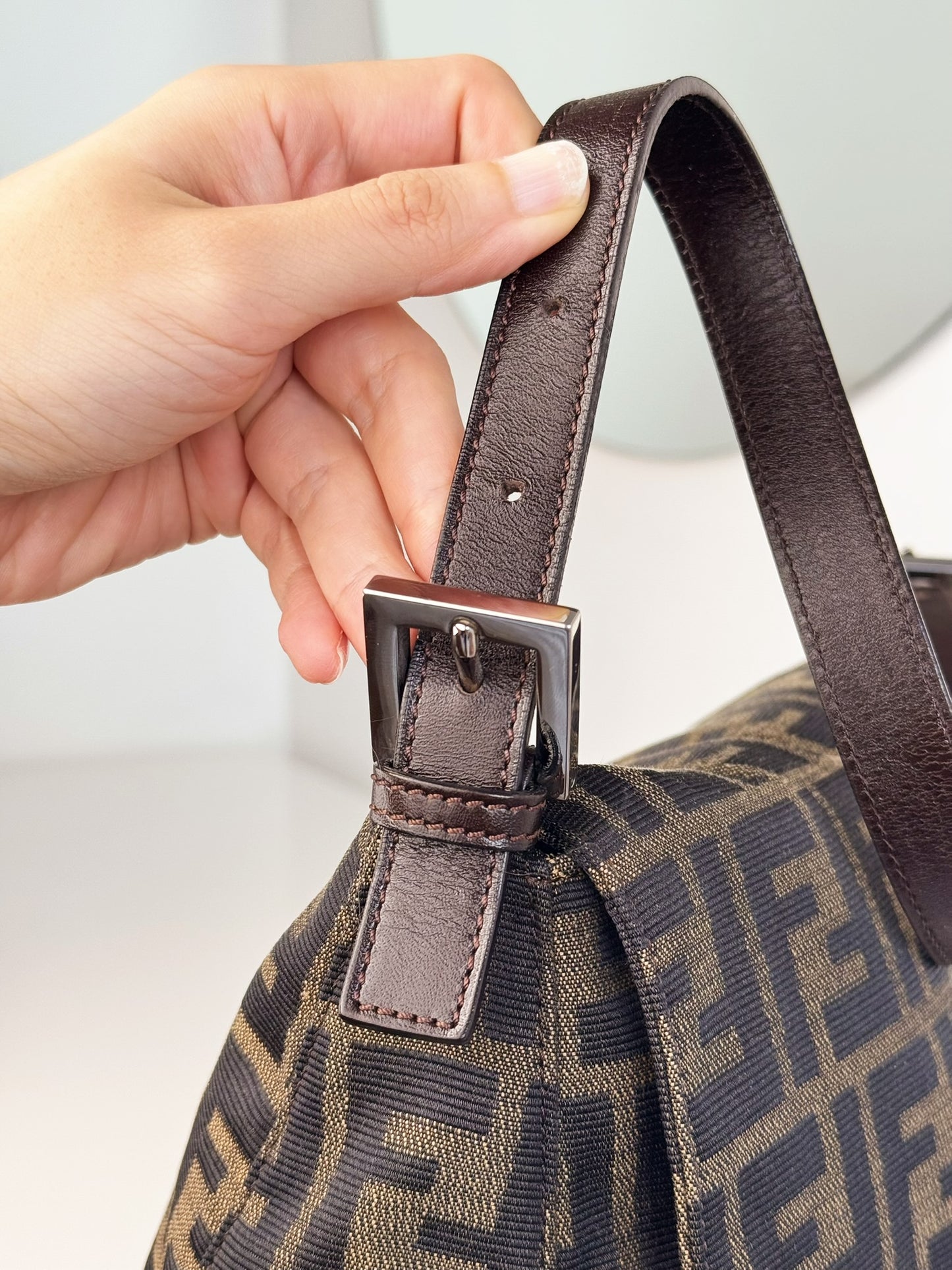 Fendi Vintage Zucca Mamma Baguette Shoulder Bag