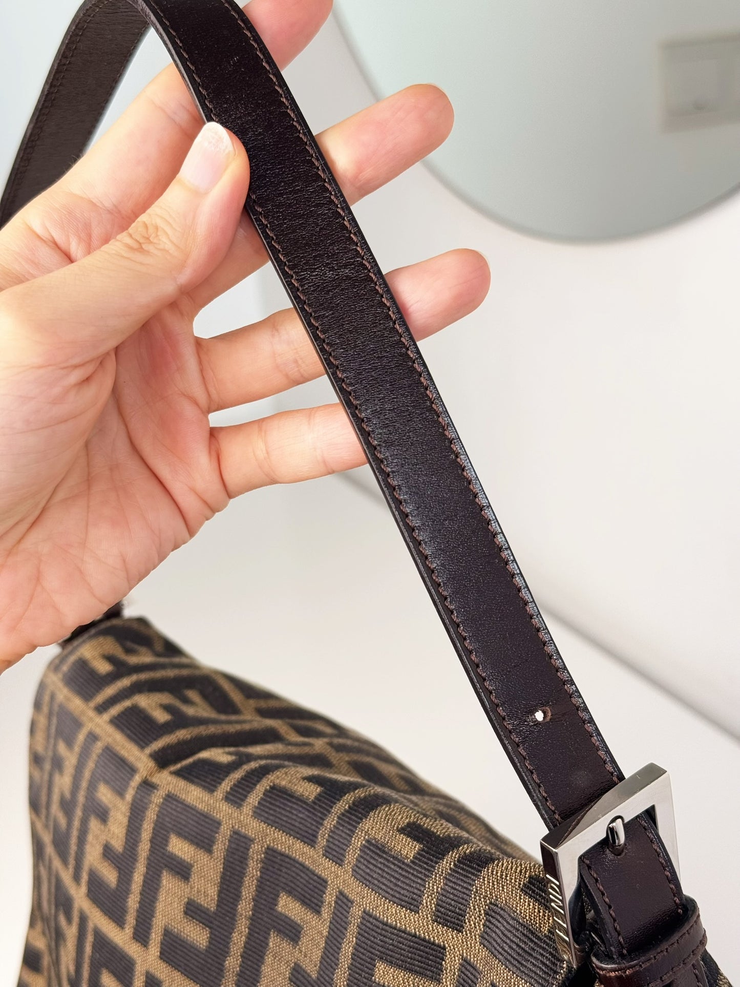 Fendi Vintage Zucca Mamma Baguette Shoulder Bag
