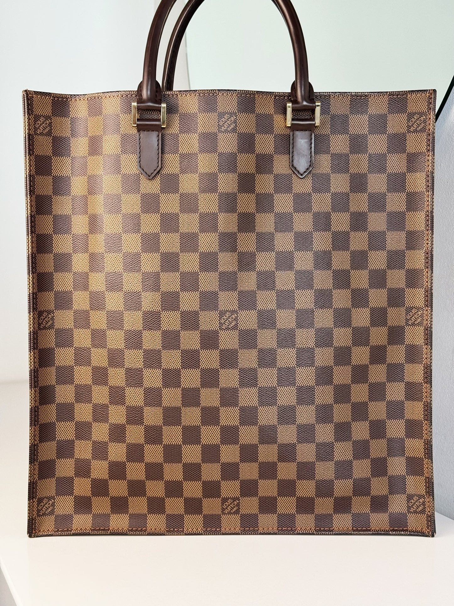 Louis Vuitton Vintage Damier Plat Sac Tote Crossbody Bag