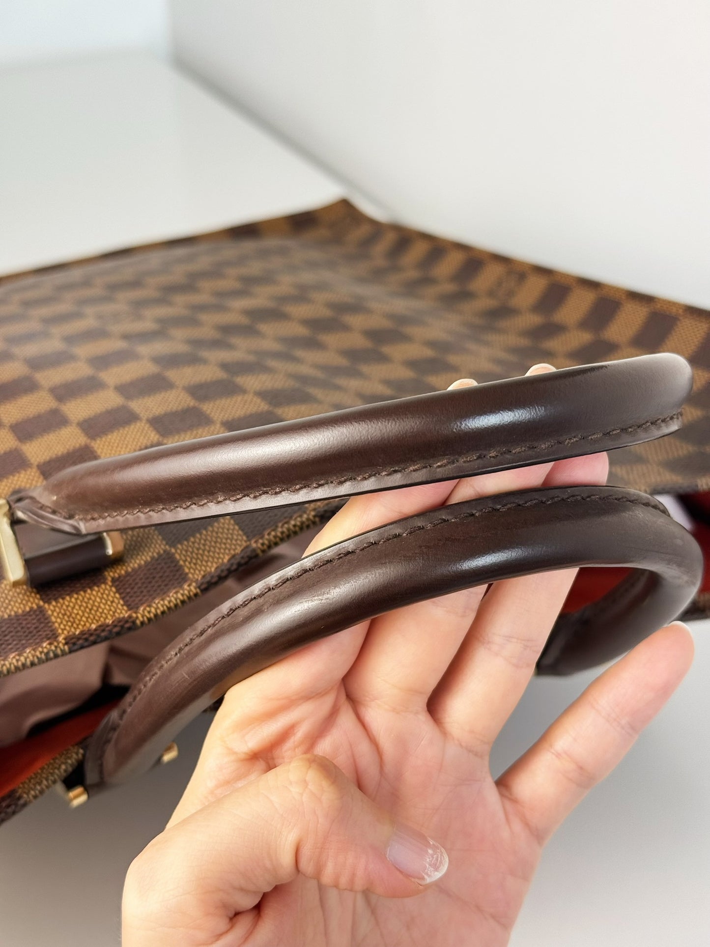 Louis Vuitton Vintage Damier Plat Sac Tote Crossbody Bag