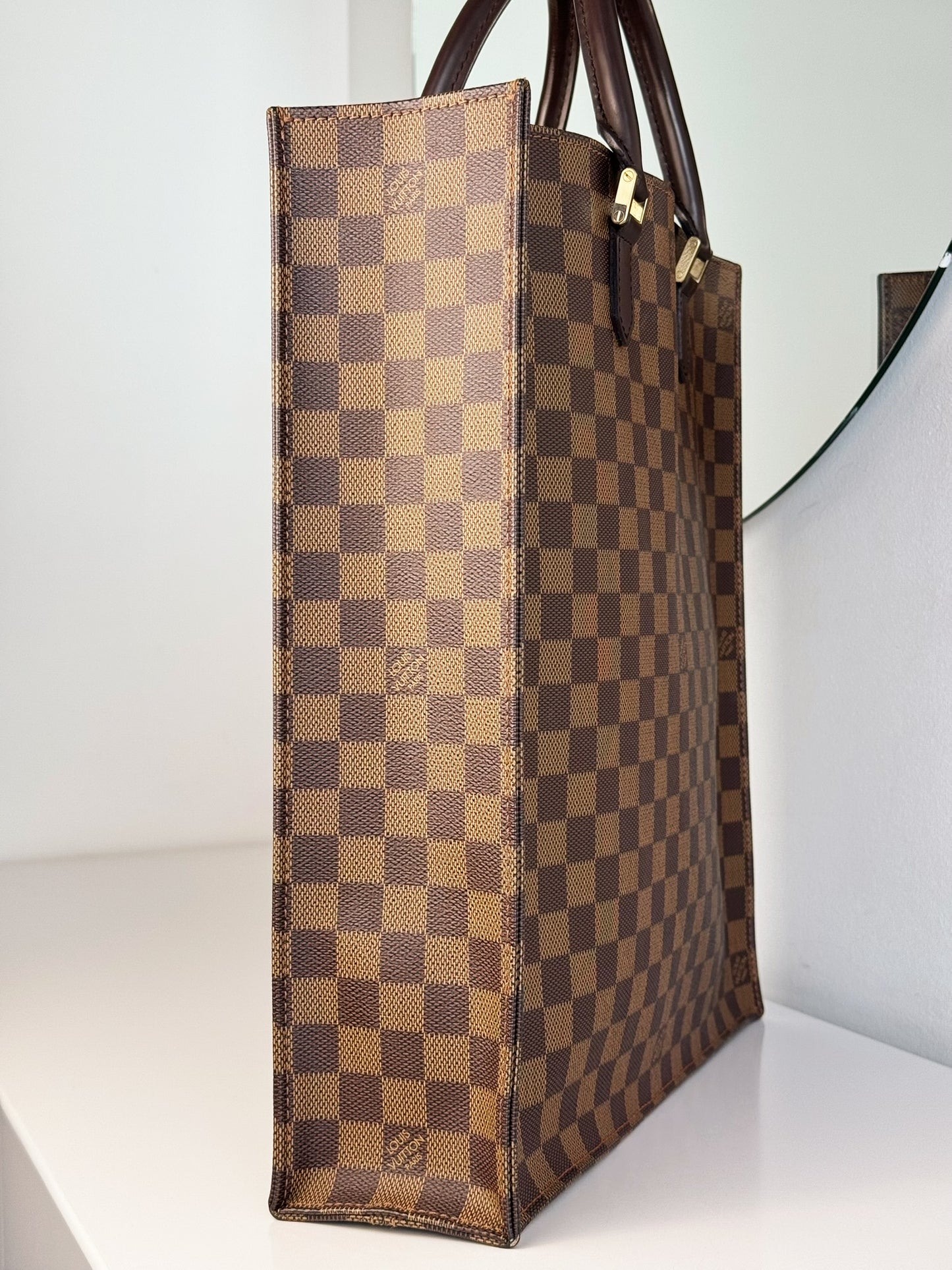 Louis Vuitton Vintage Damier Plat Sac Tote Crossbody Bag