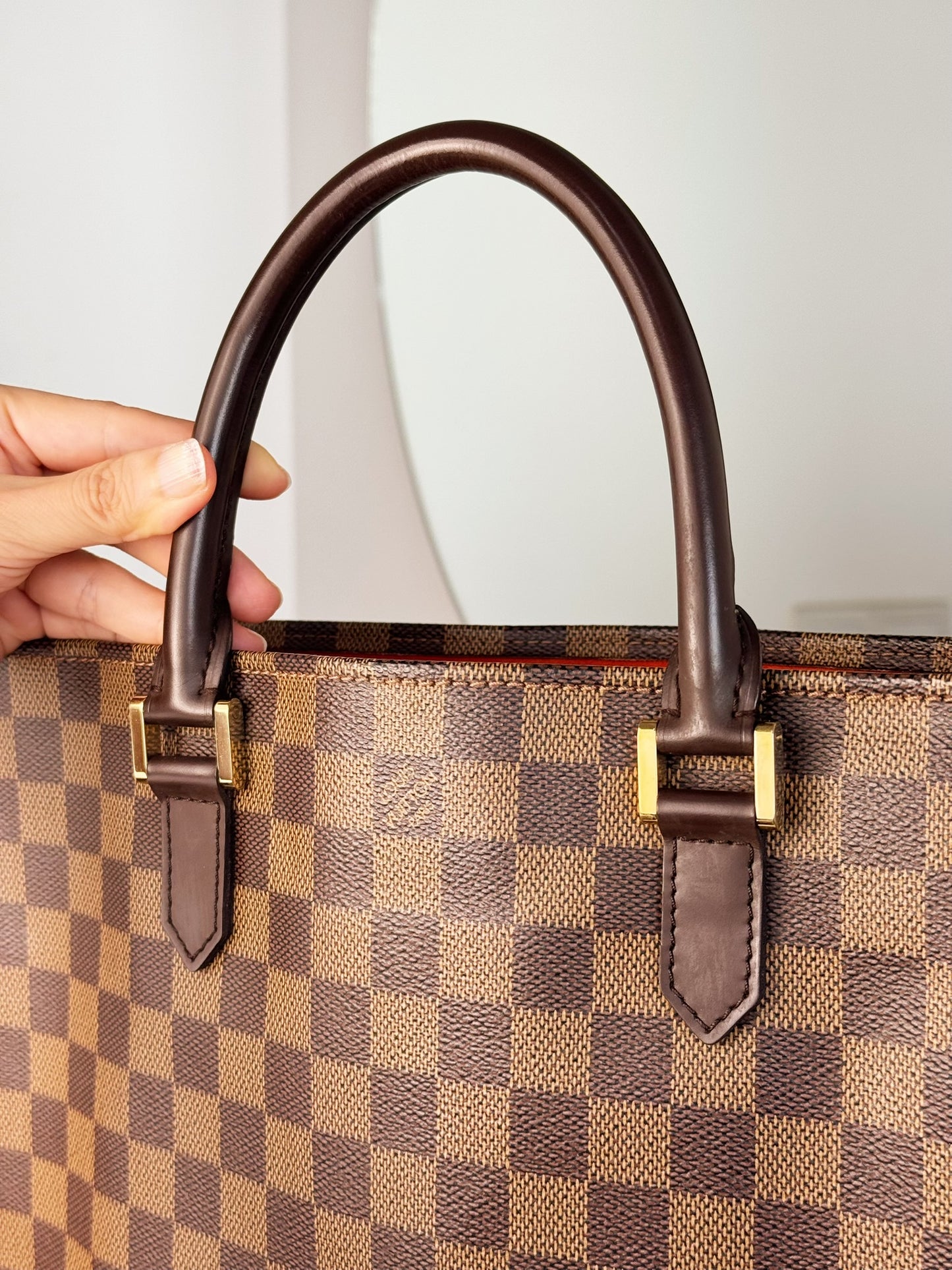 Louis Vuitton Vintage Damier Plat Sac Tote Crossbody Bag