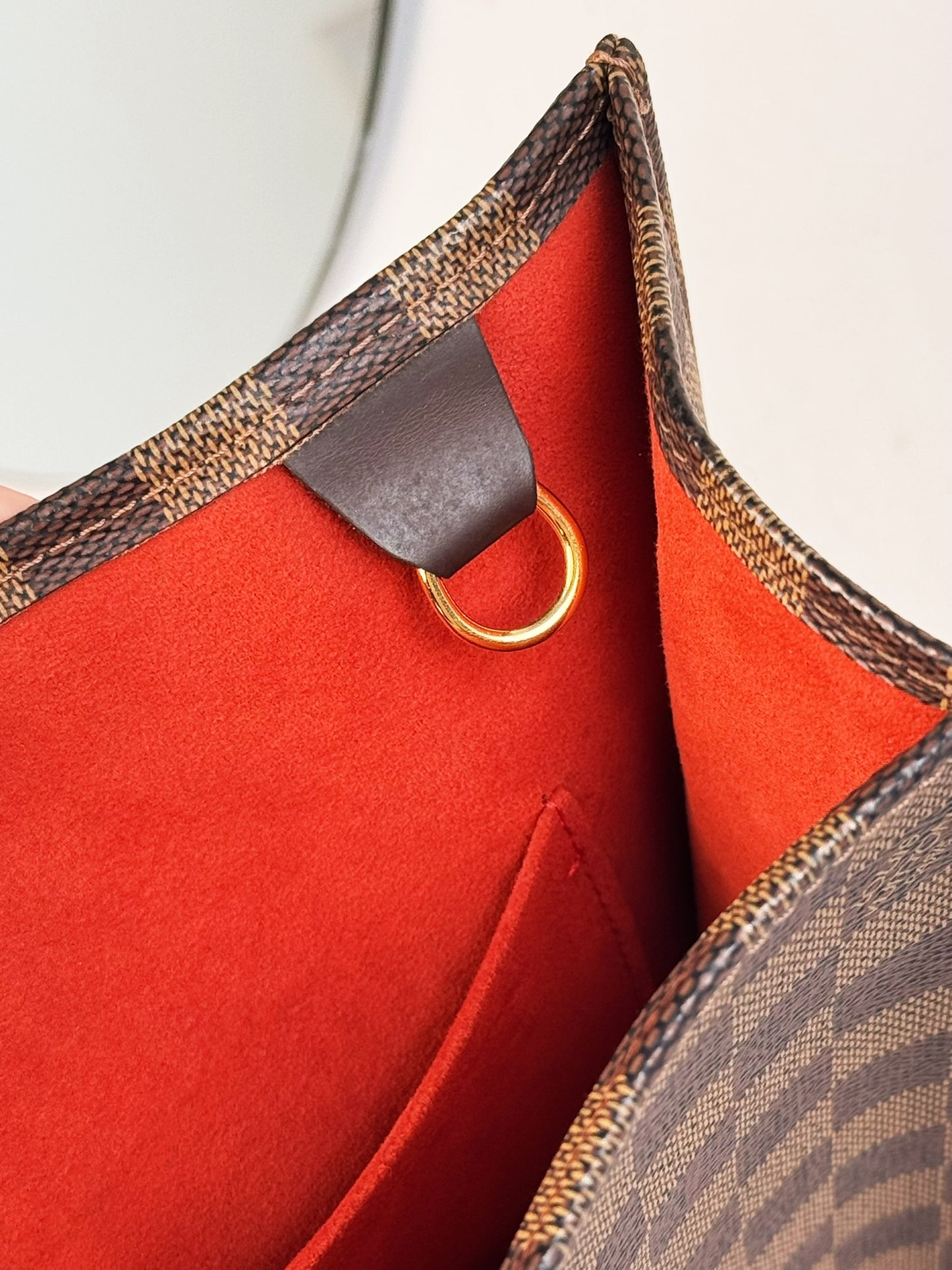 Louis Vuitton Vintage Damier Plat Sac Tote Crossbody Bag