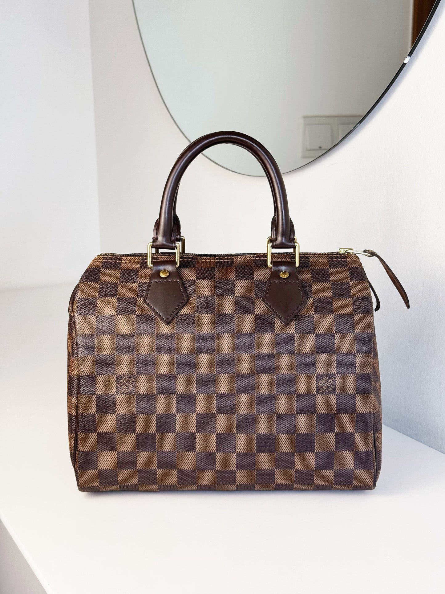 Louis Vuitton Vintage Damier Speedy 25 Handbag Crossbody Bag