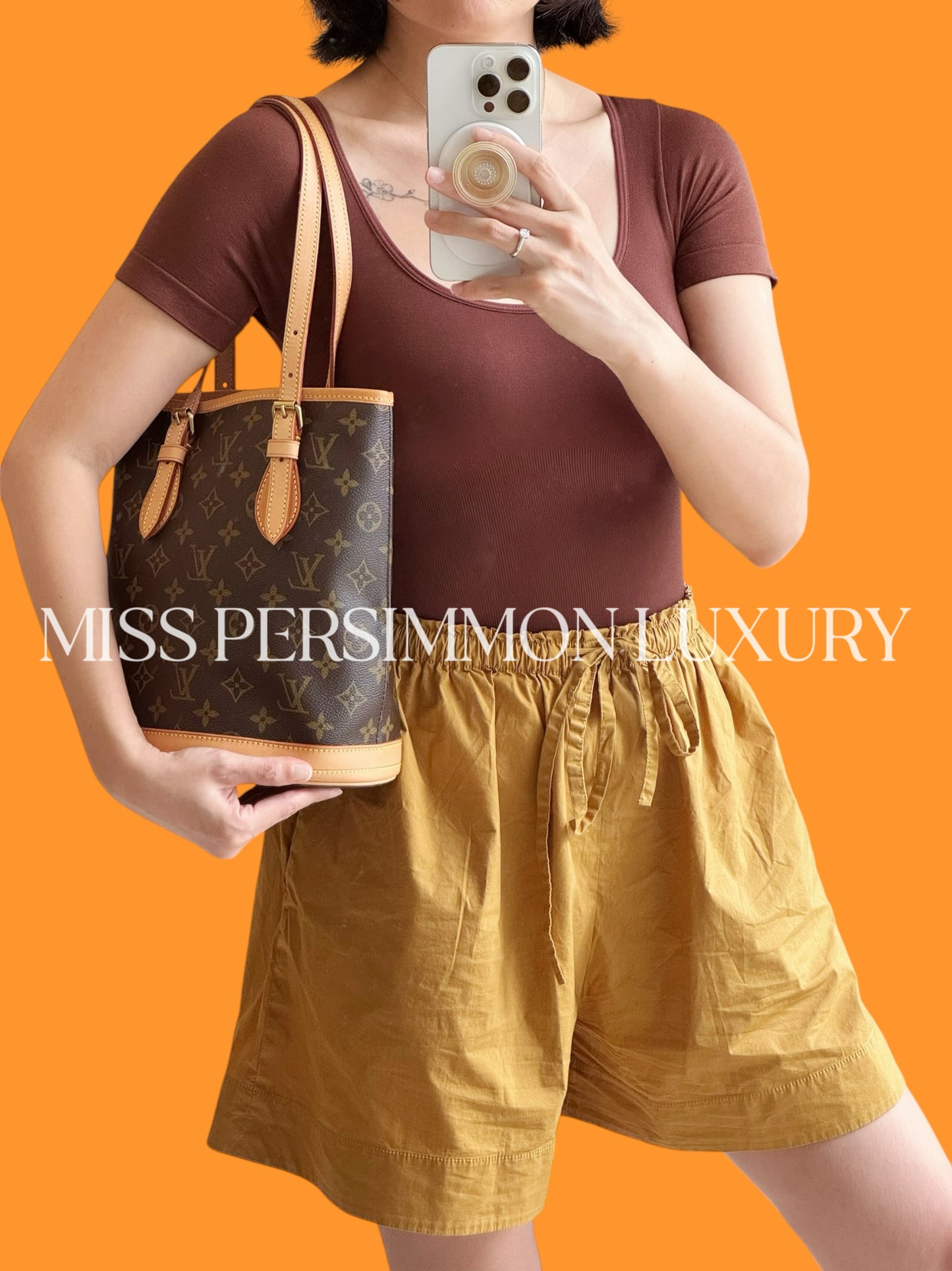 Louis Vuitton Vintage Marais Bucket Tote Shoulder Bag