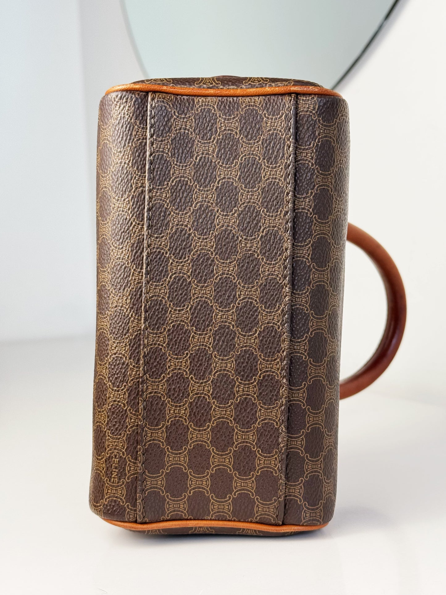 Celine Vintage Macadam Mini Boston Handbag