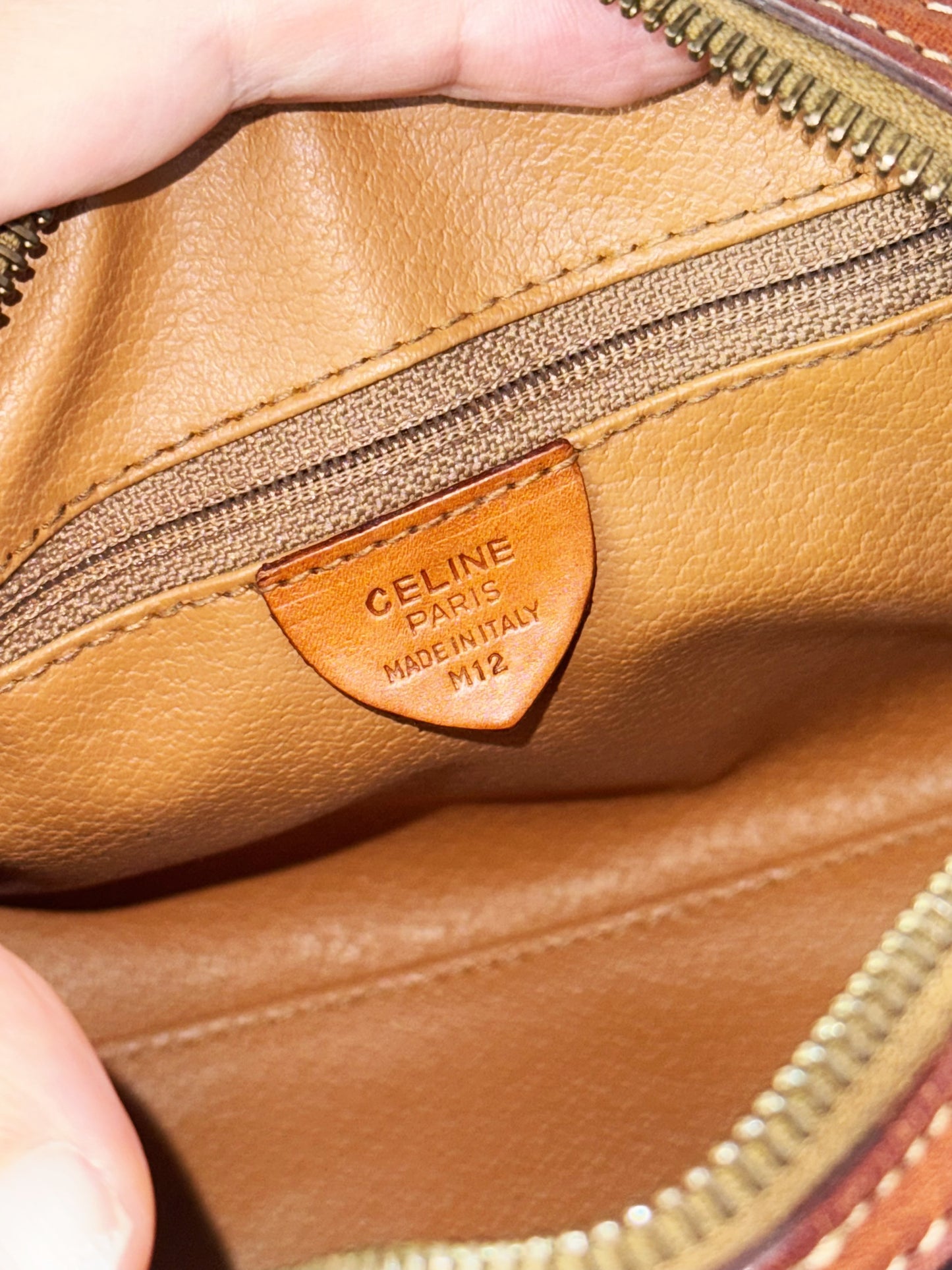 Celine Vintage Macadam Mini Boston Handbag