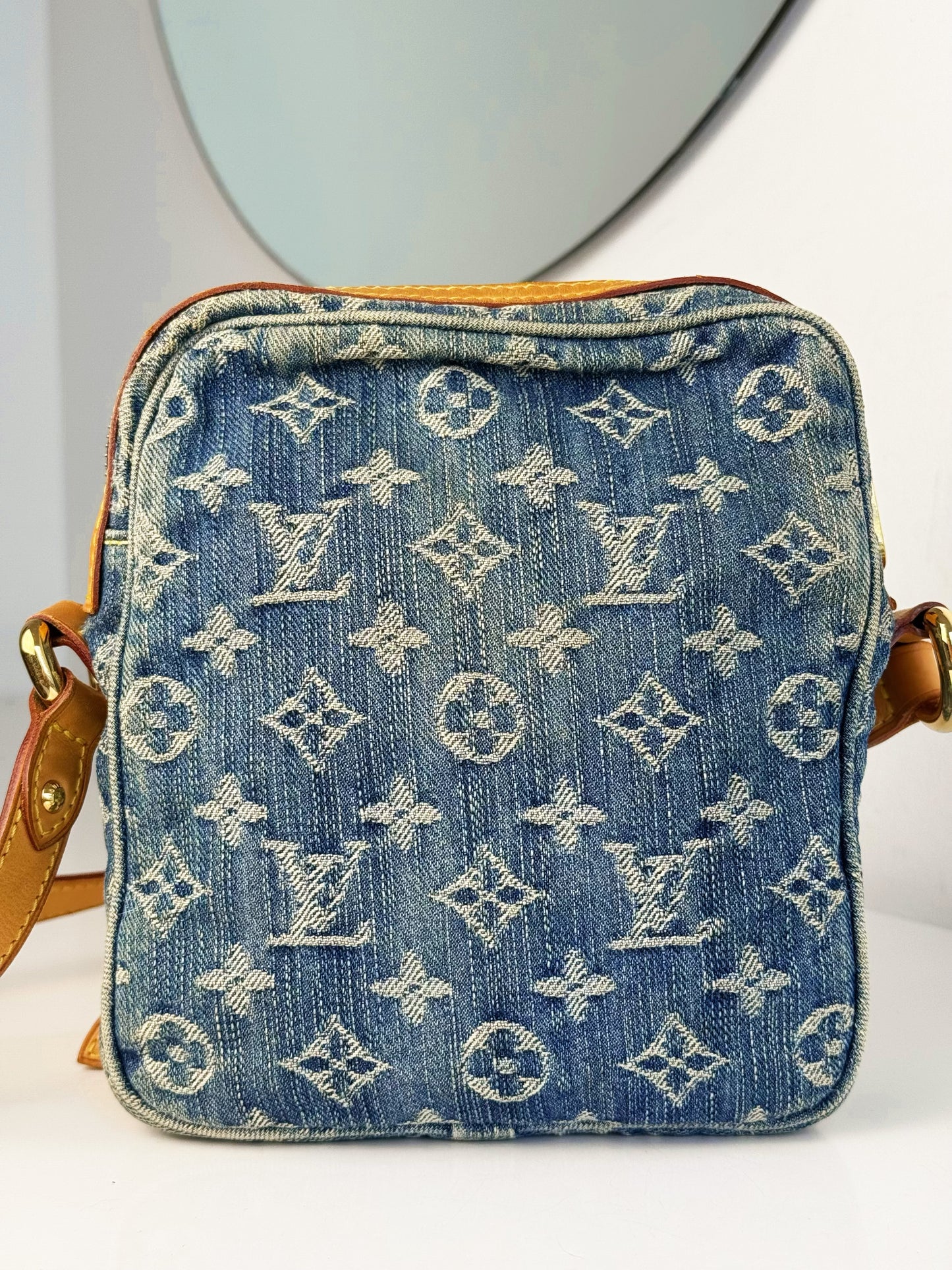 Louis Vuitton Vintage Denim Camera Crossbody Bag