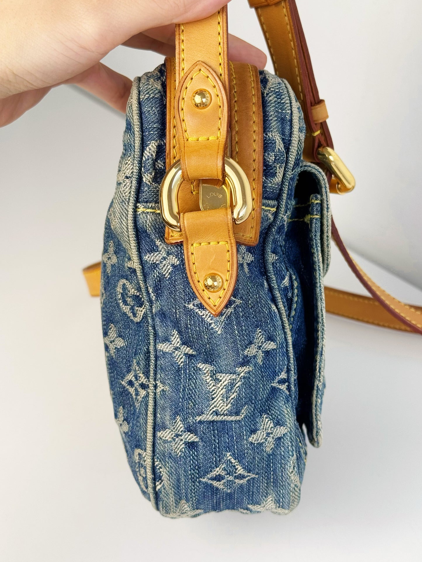 Louis Vuitton Vintage Denim Camera Crossbody Bag
