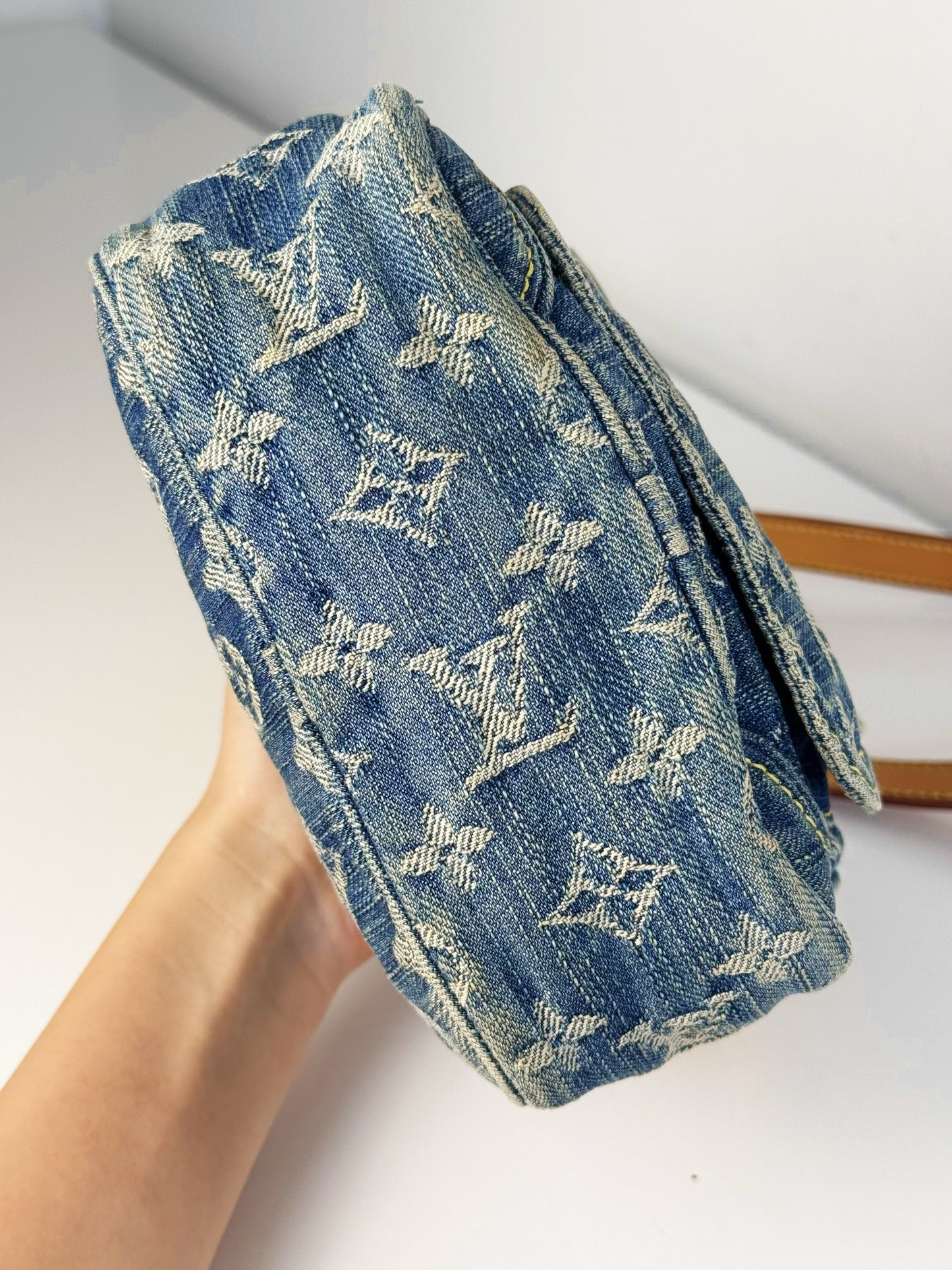Louis Vuitton Vintage Denim Camera Crossbody Bag
