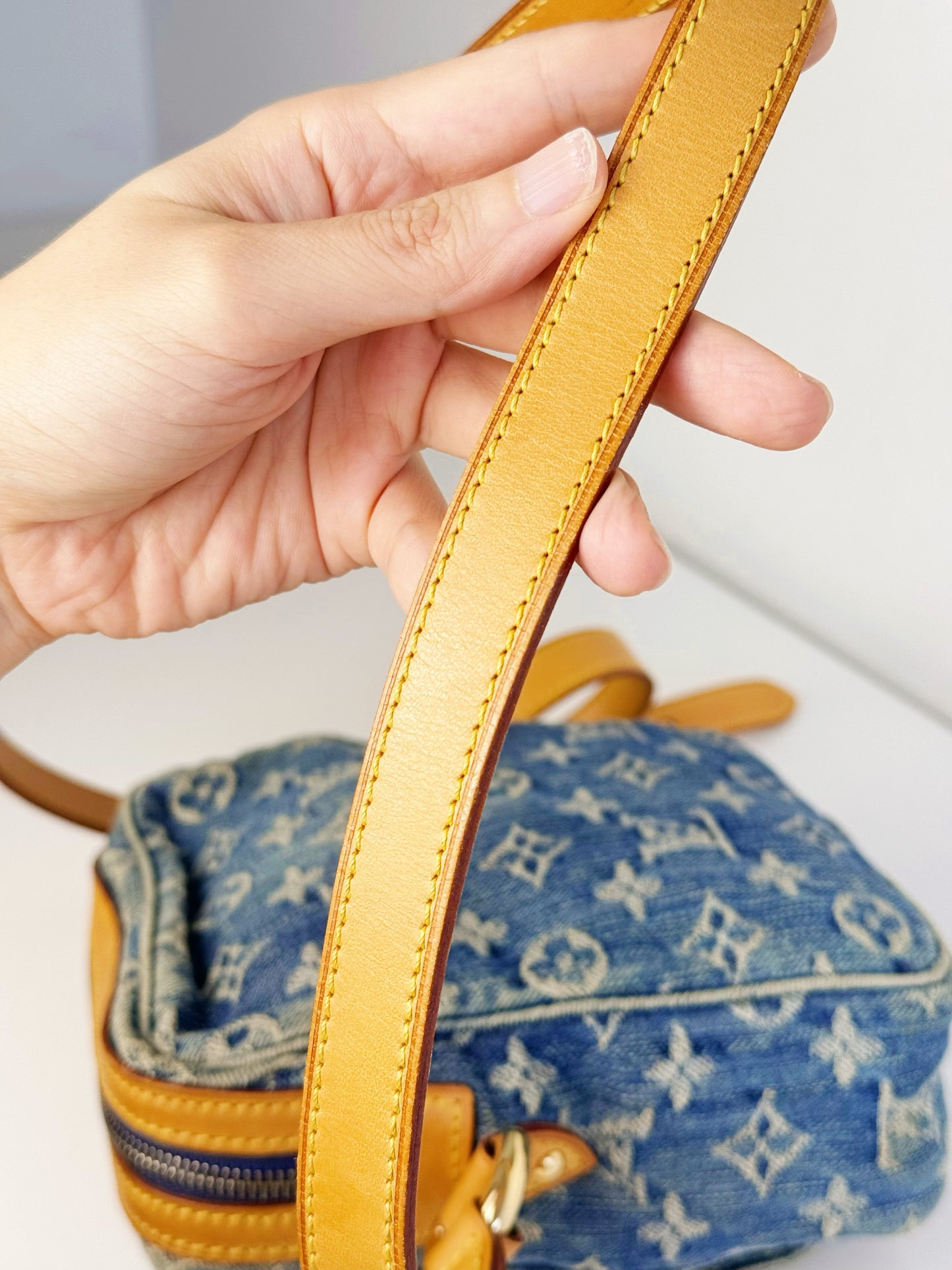 Louis Vuitton Vintage Denim Camera Crossbody Bag