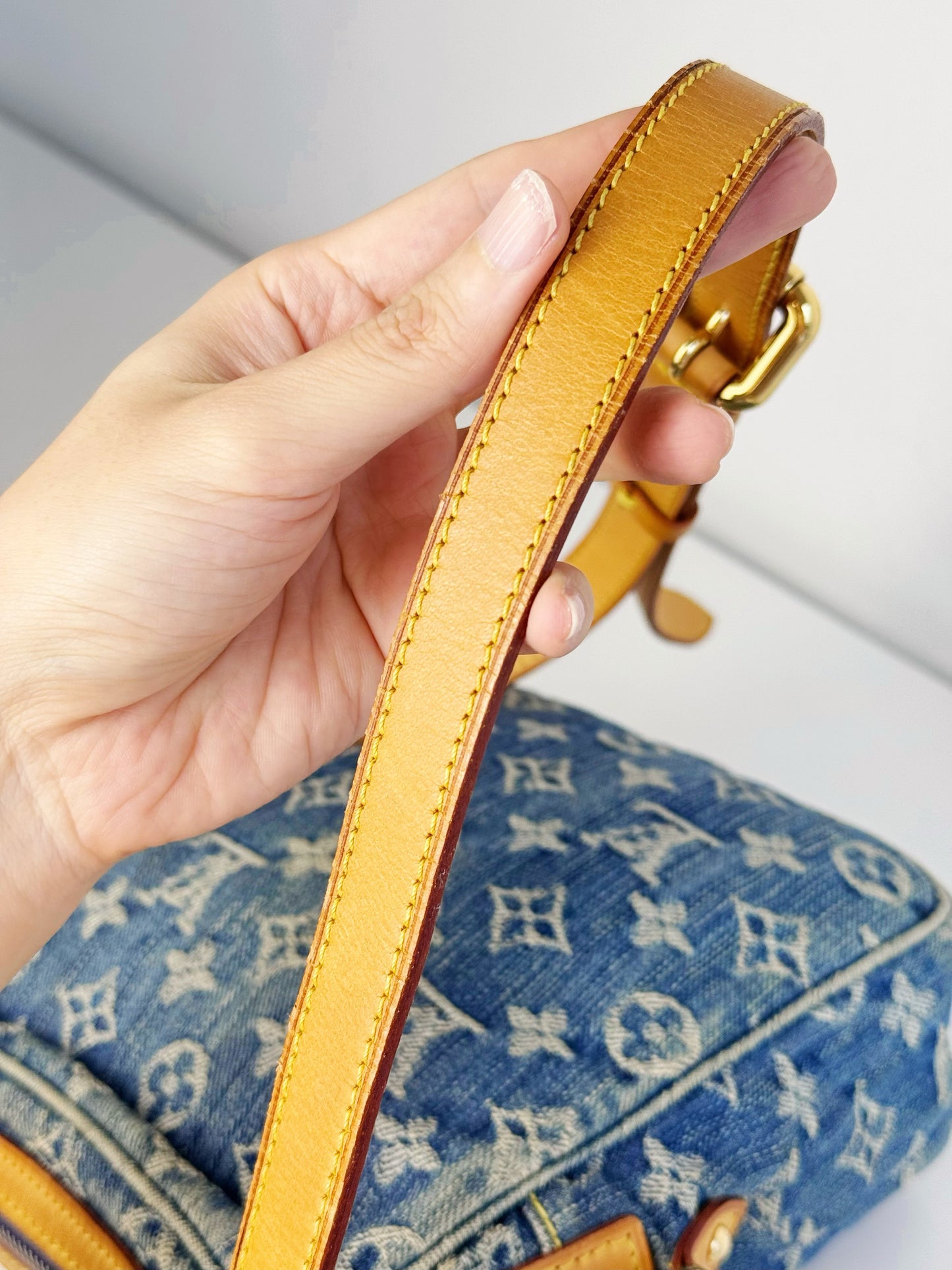Louis Vuitton Vintage Denim Camera Crossbody Bag