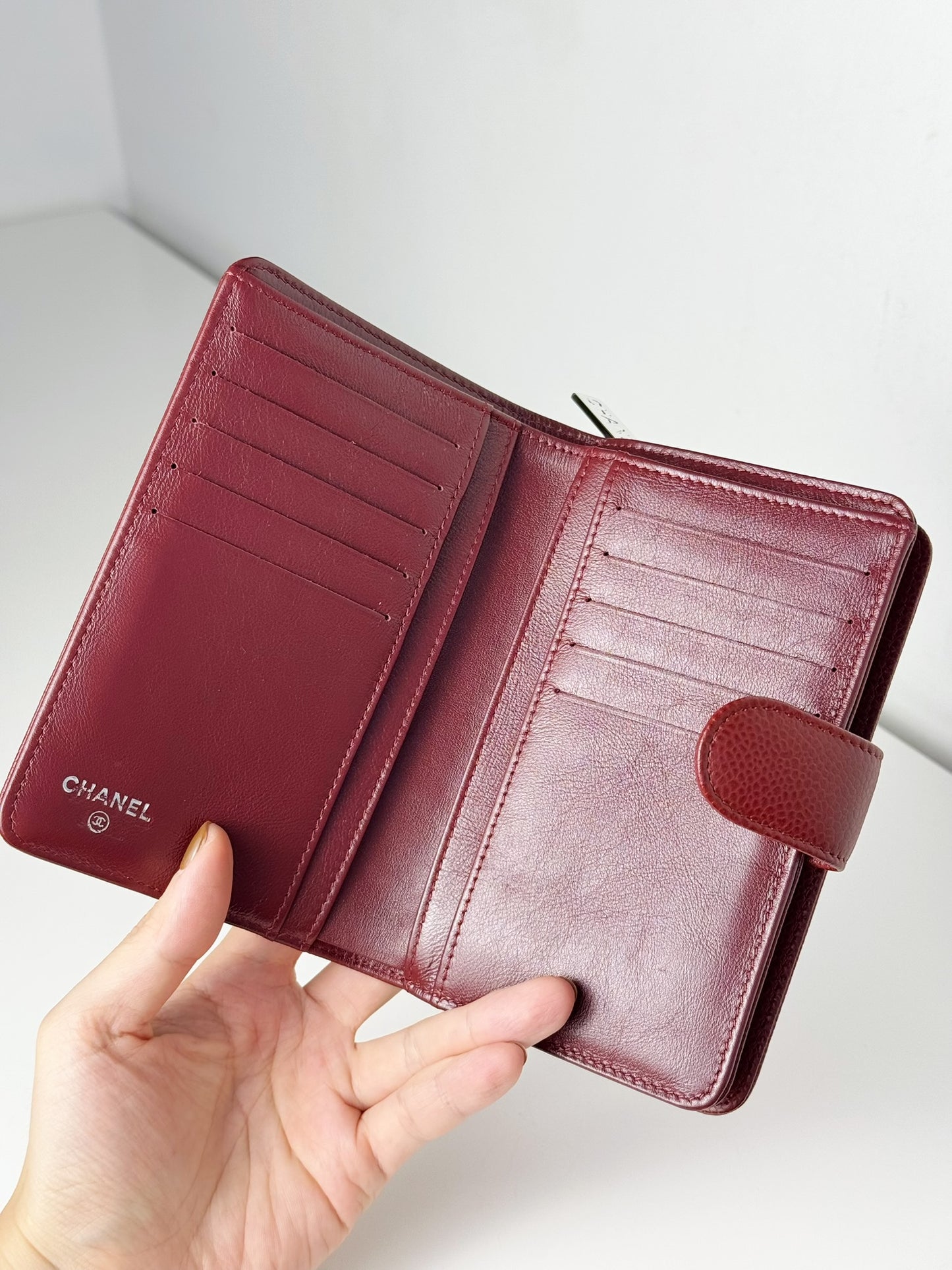 Chanel Red Caviar Skin Wallet