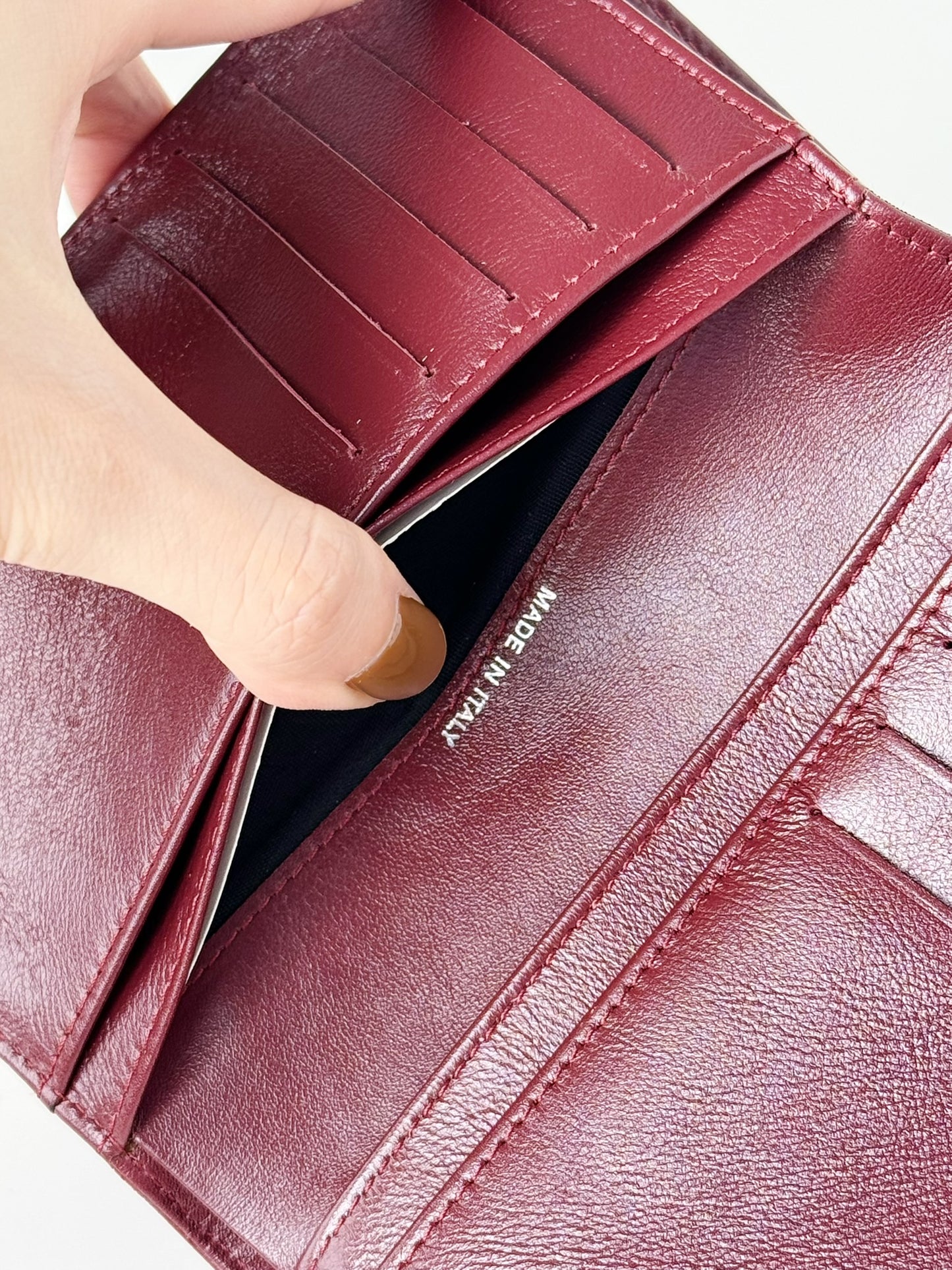 Chanel Red Caviar Skin Wallet