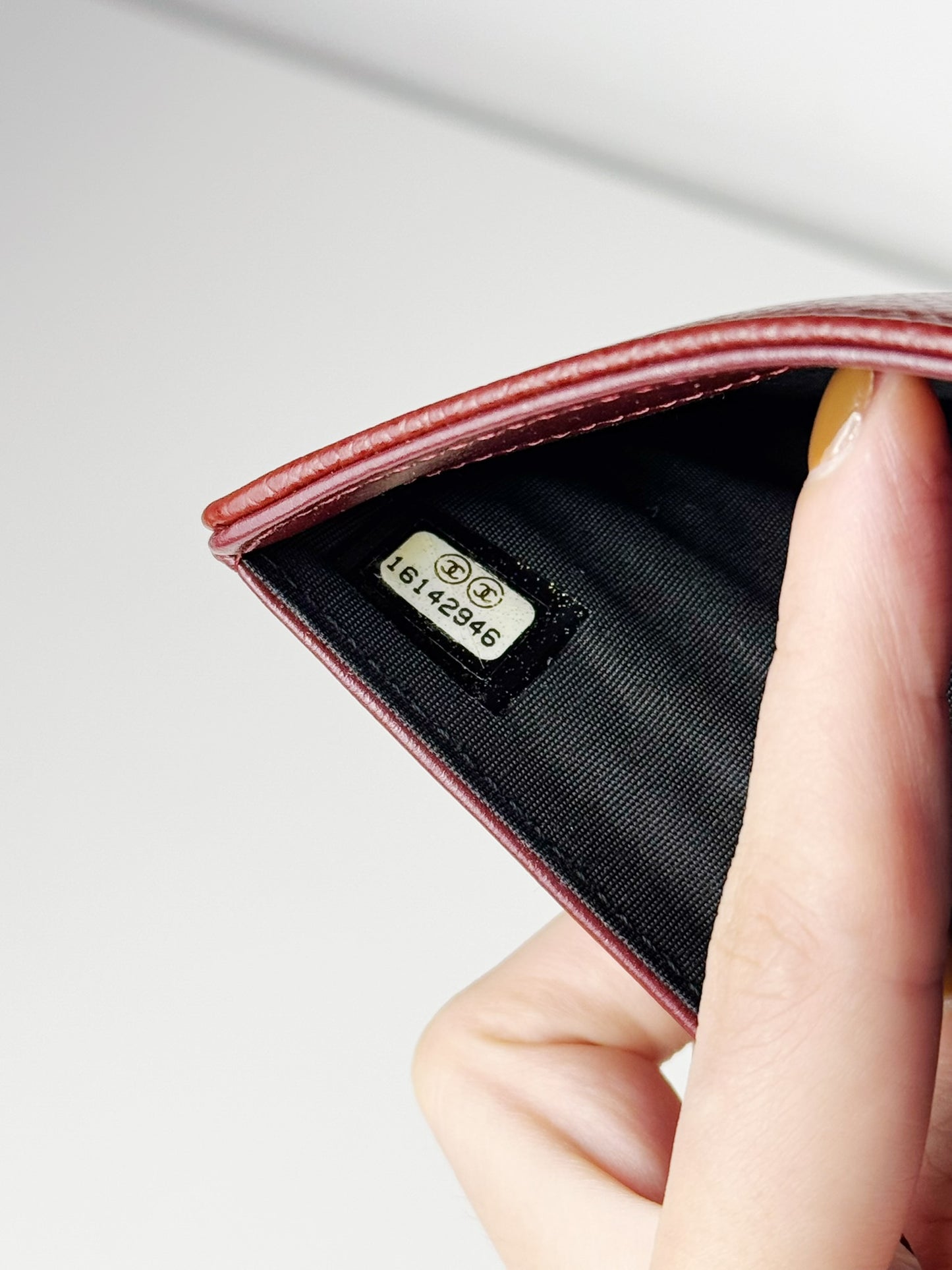 Chanel Red Caviar Skin Wallet