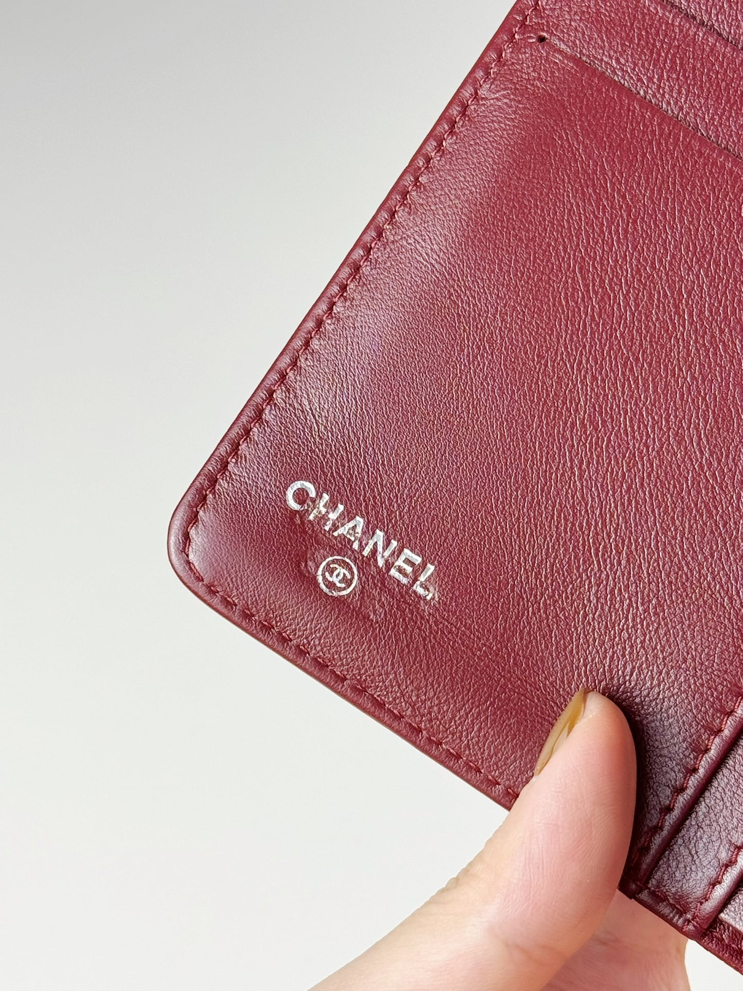 Chanel Red Caviar Skin Wallet