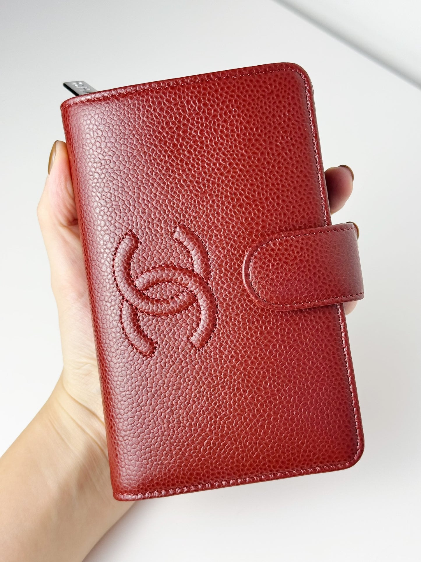 Chanel Red Caviar Skin Wallet
