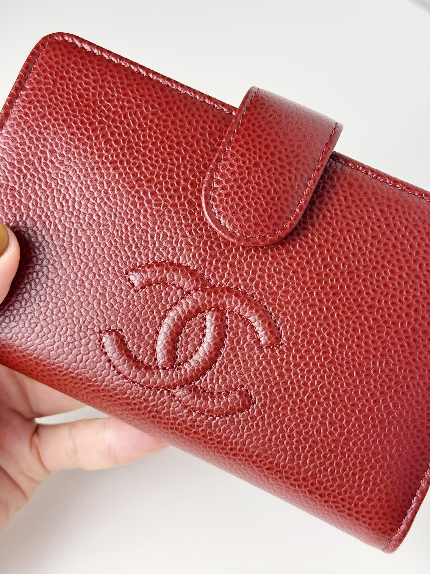 Chanel Red Caviar Skin Wallet