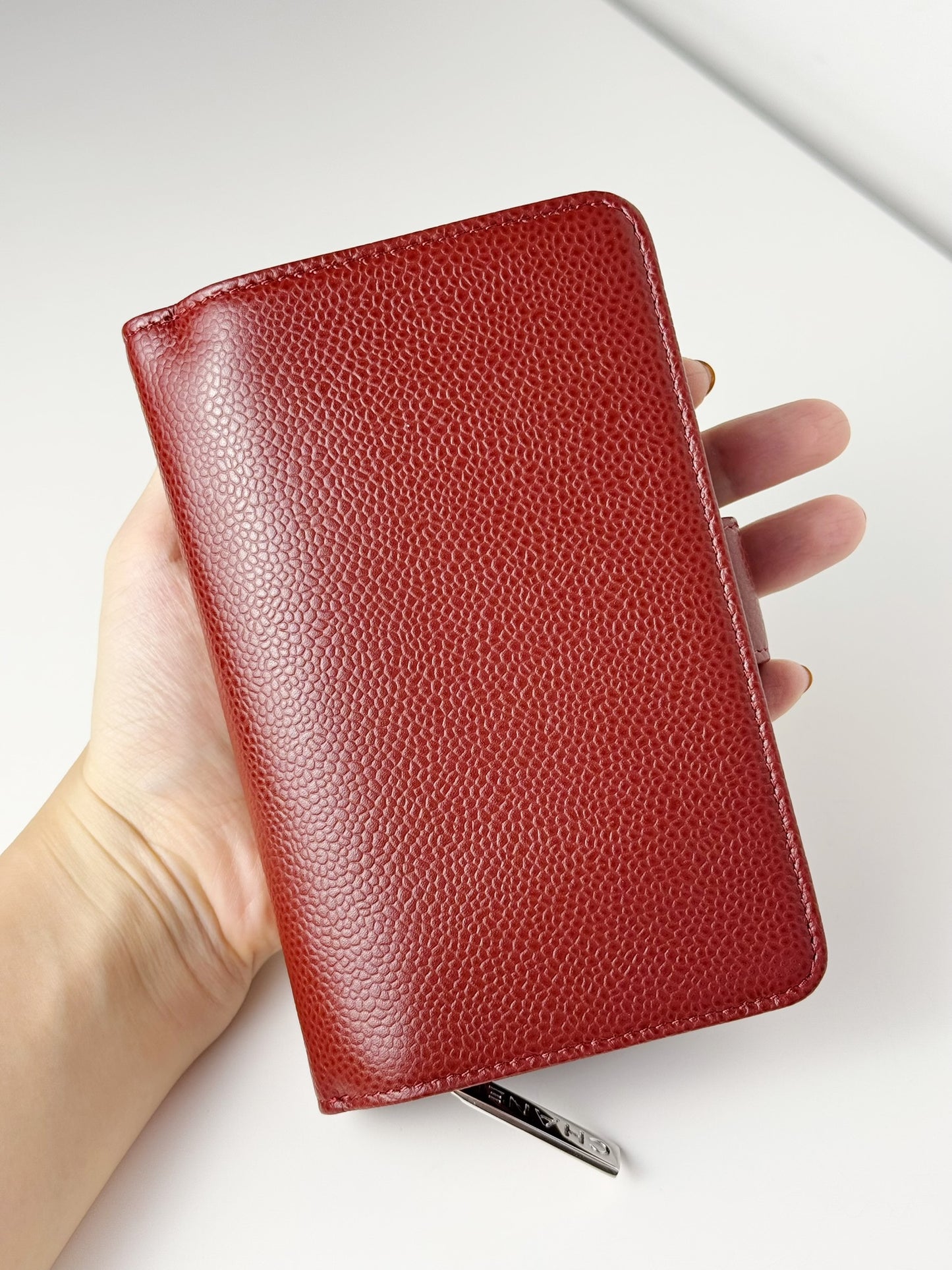 Chanel Red Caviar Skin Wallet