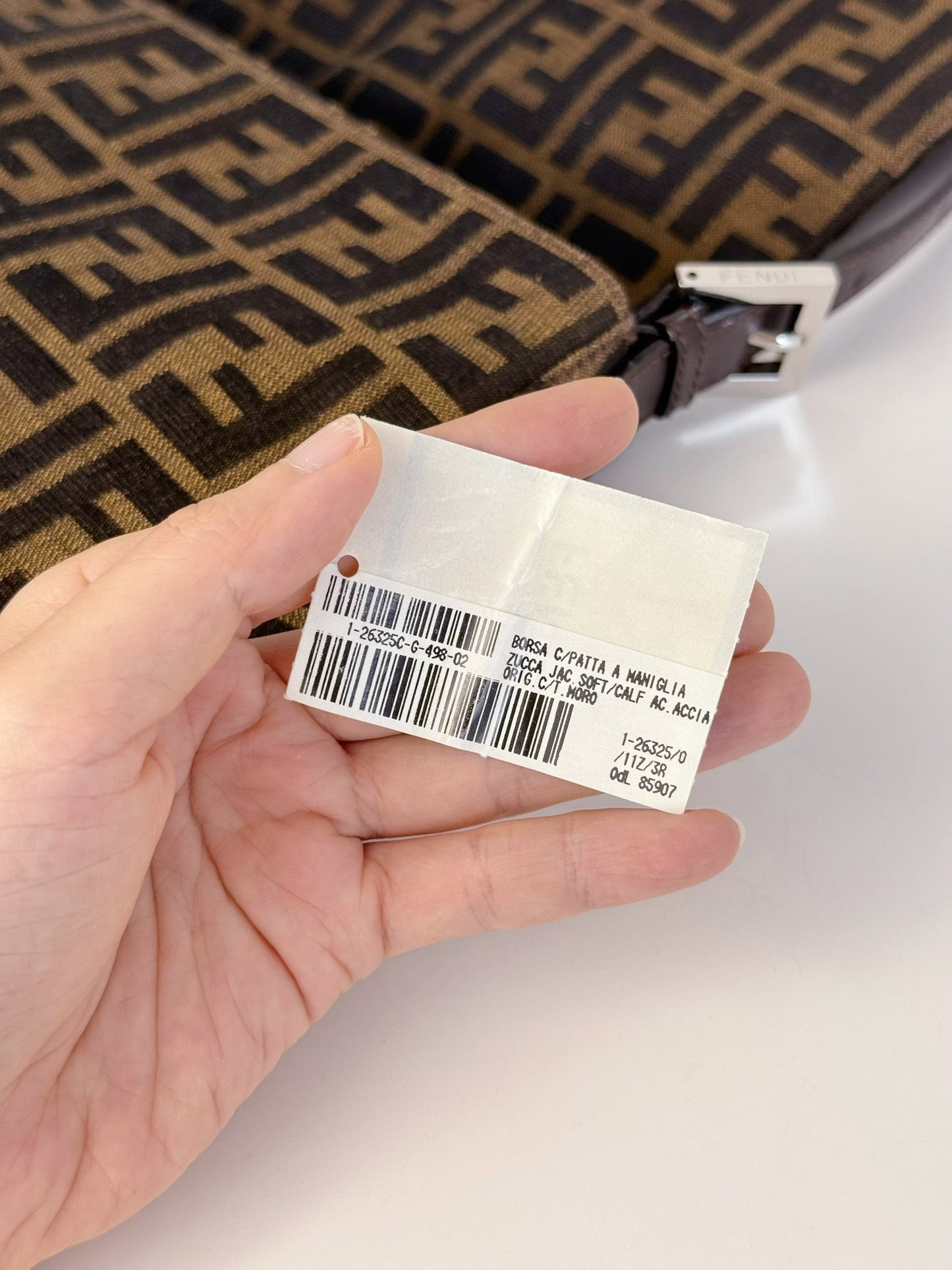 Fendi Vintage Zucca Mamma Baguette Shoulder Bag