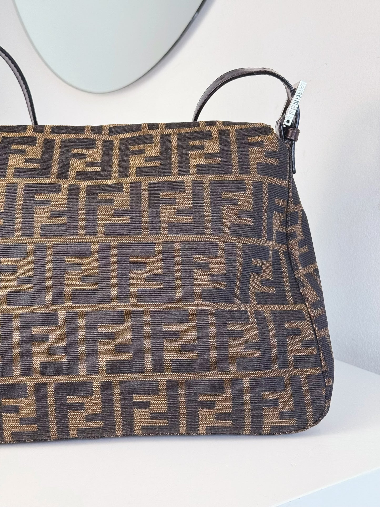 Fendi Vintage Zucca Mamma Baguette Shoulder Bag