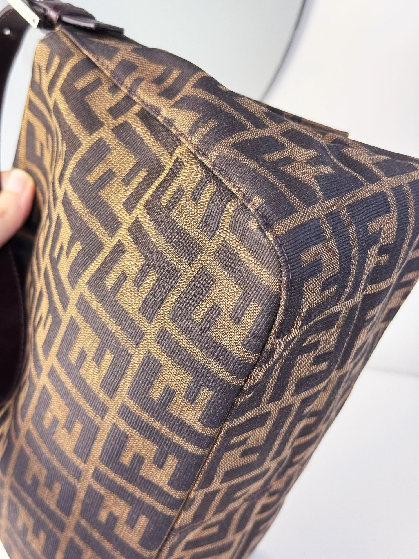 Fendi Vintage Zucca Mamma Baguette Shoulder Bag