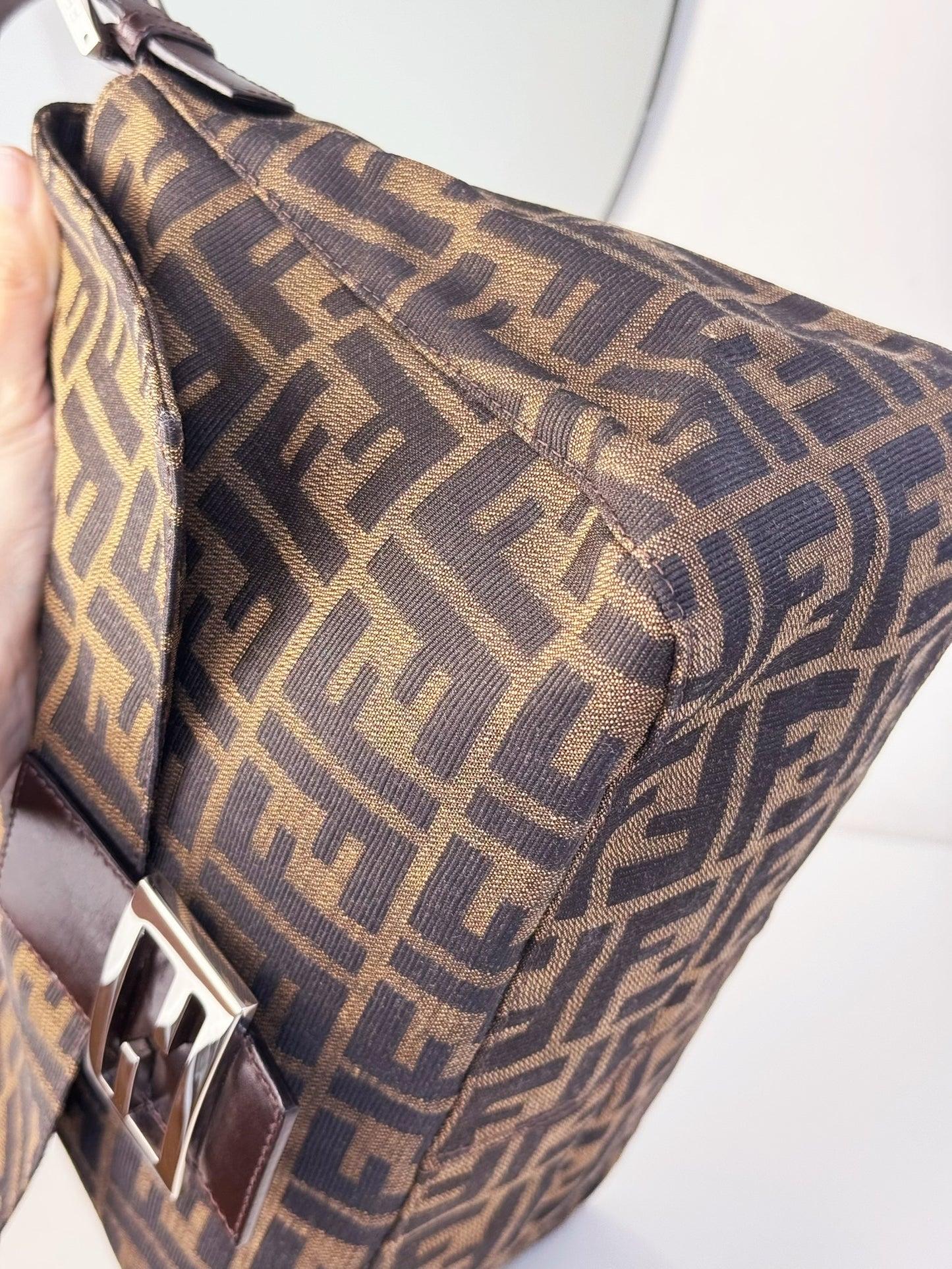 Fendi Vintage Zucca Mamma Baguette Shoulder Bag