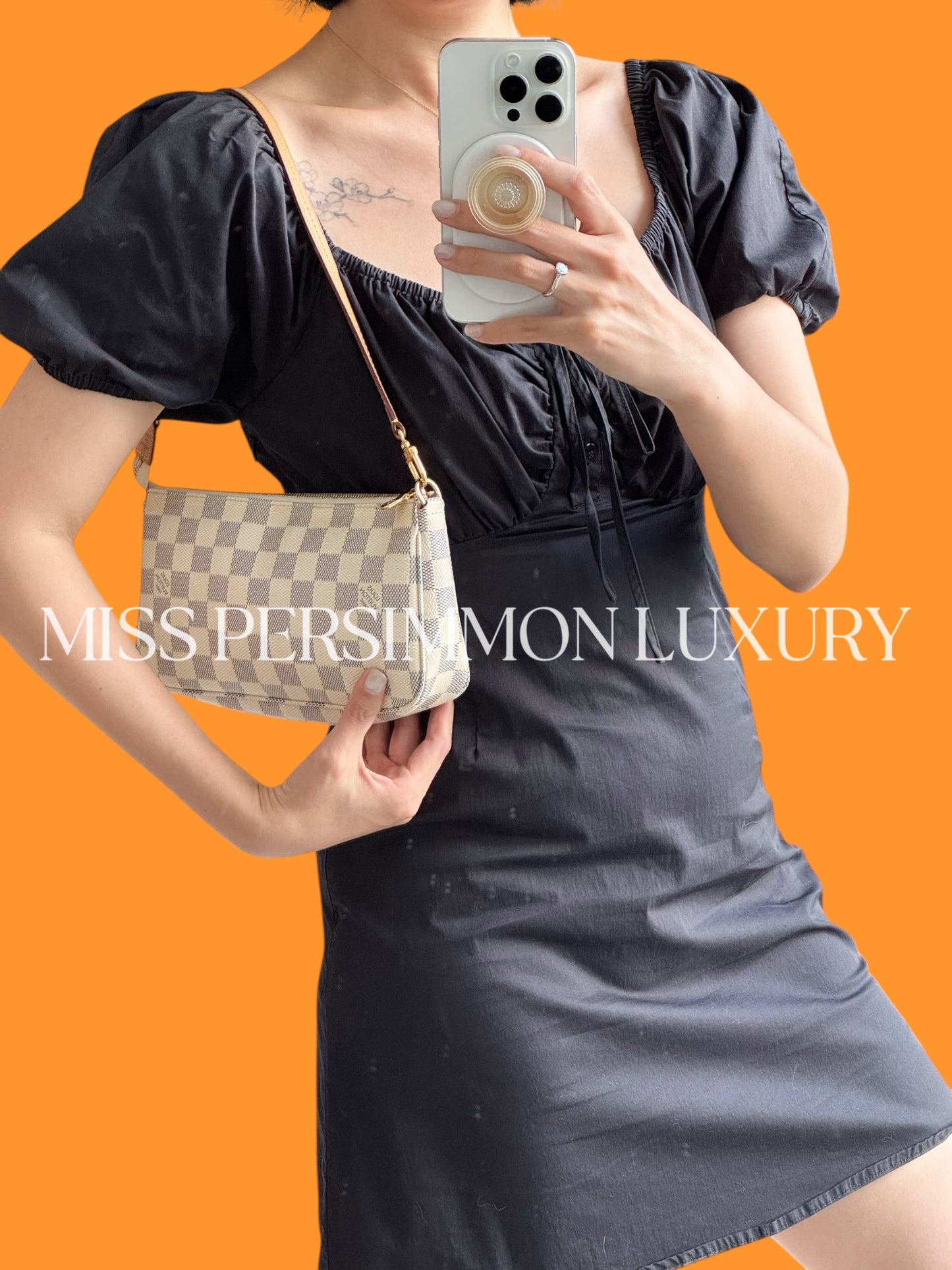Louis Vuitton Azur Pochette Accessoires Shoulder Crossbody Bag