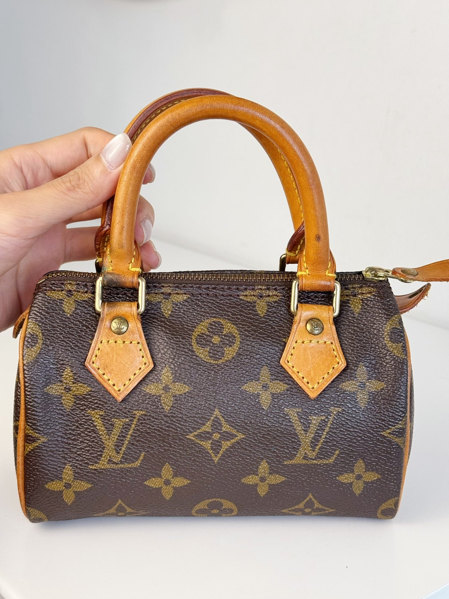 Louis Vuitton Vintage Mini Speedy Handbag Crossbody Bag