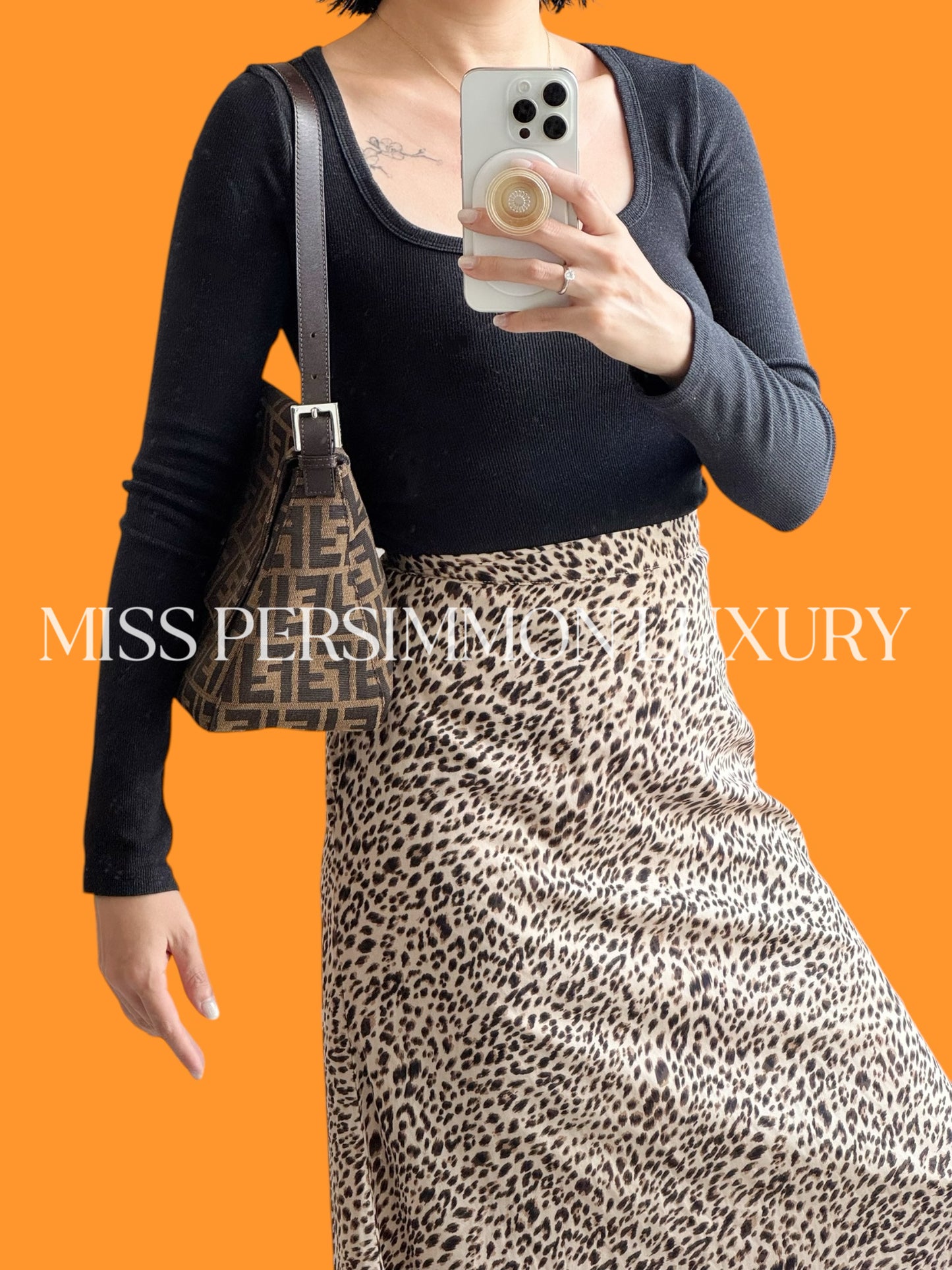 Fendi Vintage Zucca Mamma Baguette Shoulder Bag