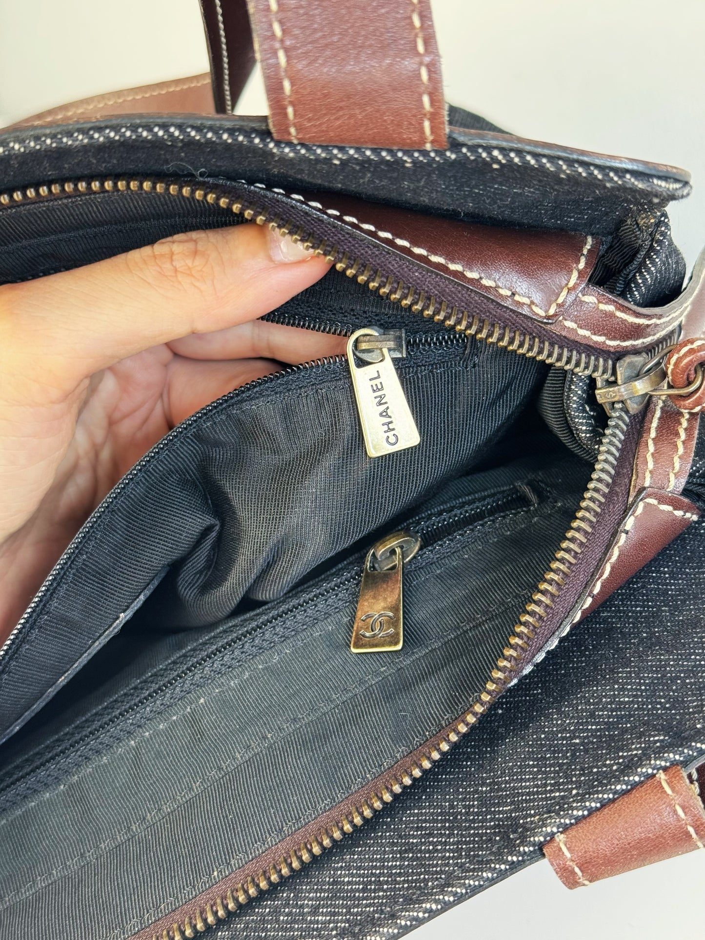 Chanel Vintage Denim Tote Shoulder Bag