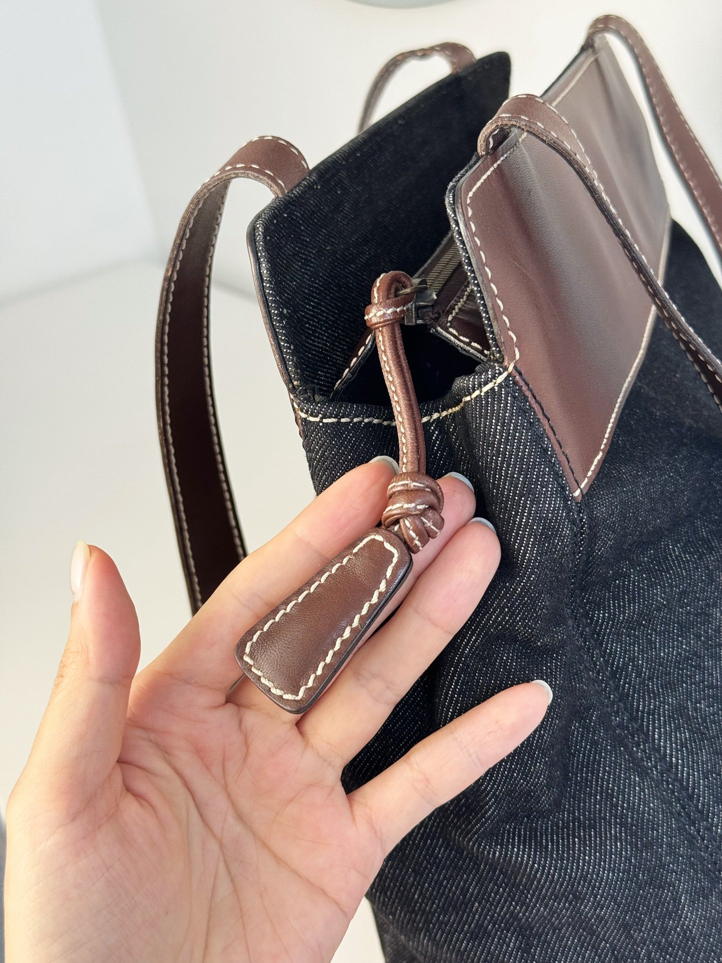 Chanel Vintage Denim Tote Shoulder Bag