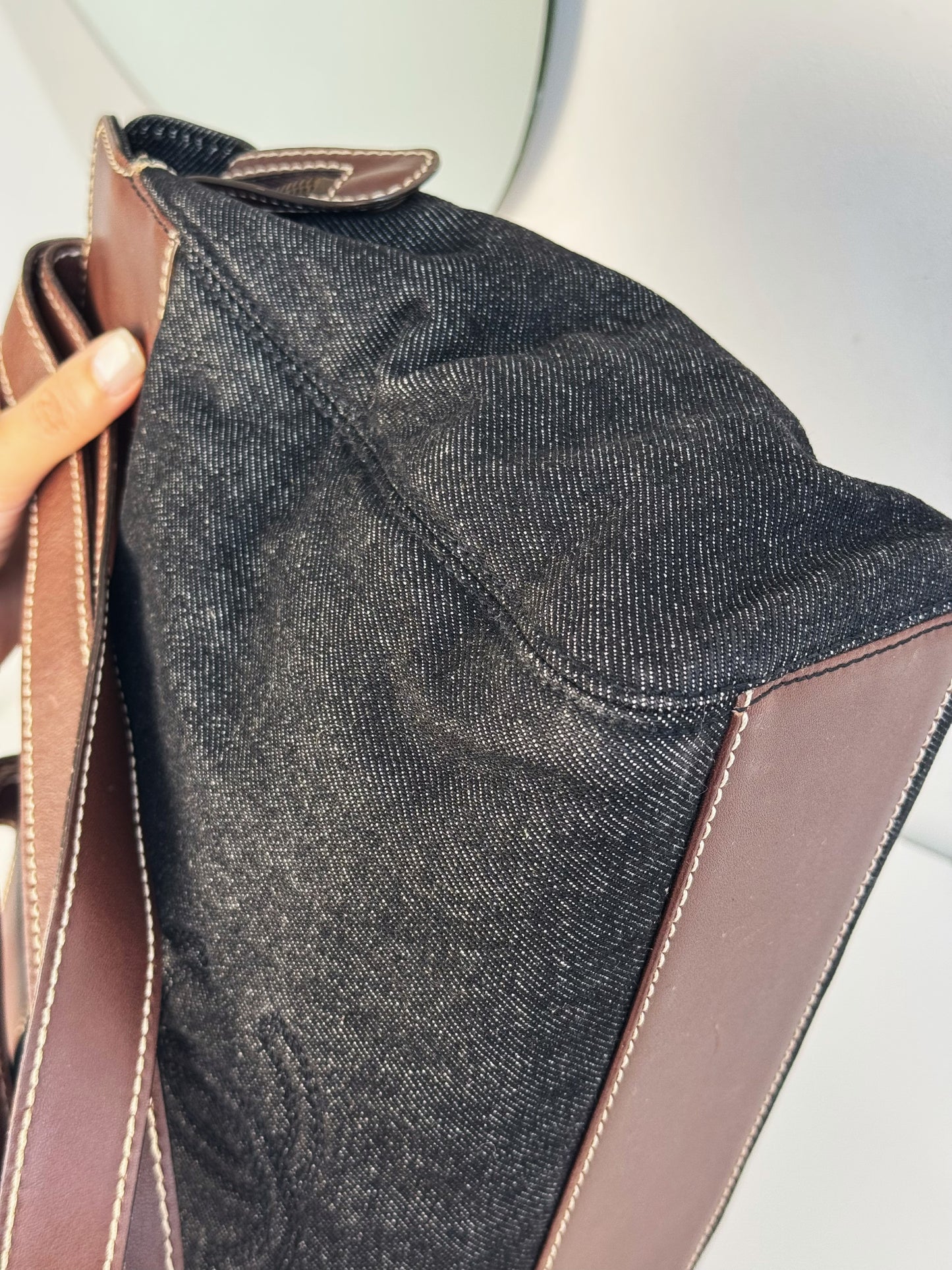 Chanel Vintage Denim Tote Shoulder Bag