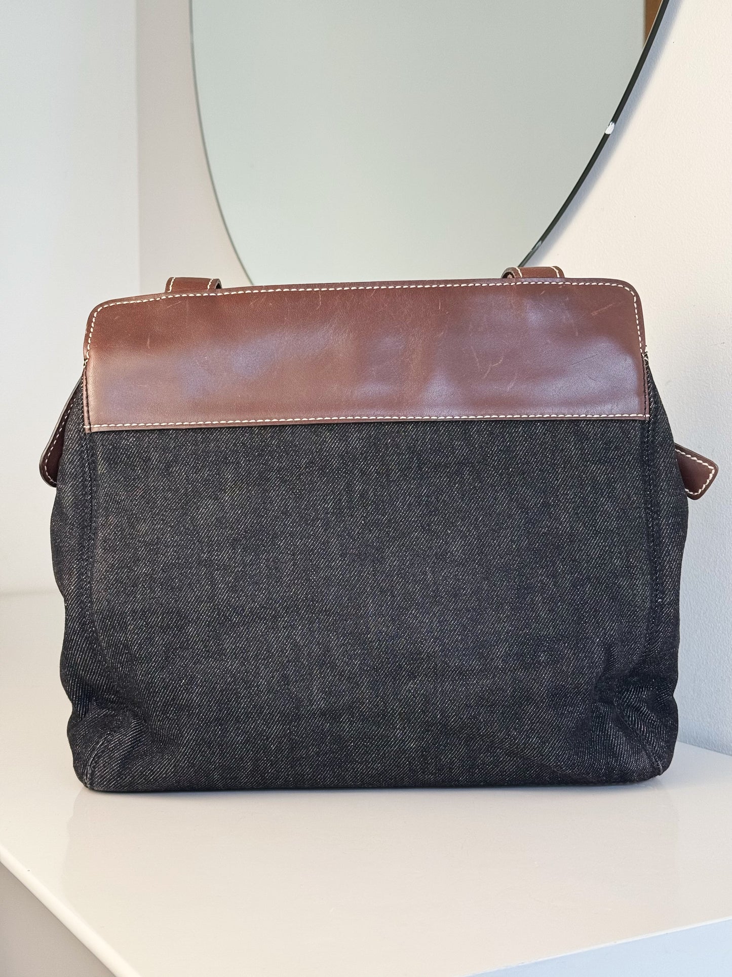 Chanel Vintage Denim Tote Shoulder Bag