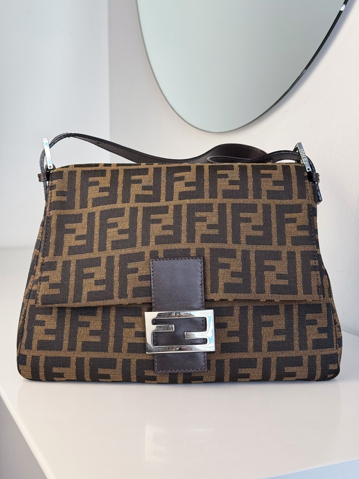 Fendi Vintage Zucca Mamma Baguette Shoulder Bag