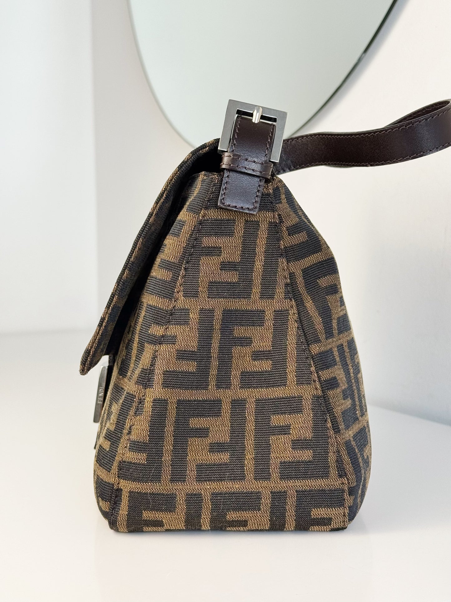 Fendi Vintage Zucca Mamma Baguette Shoulder Bag