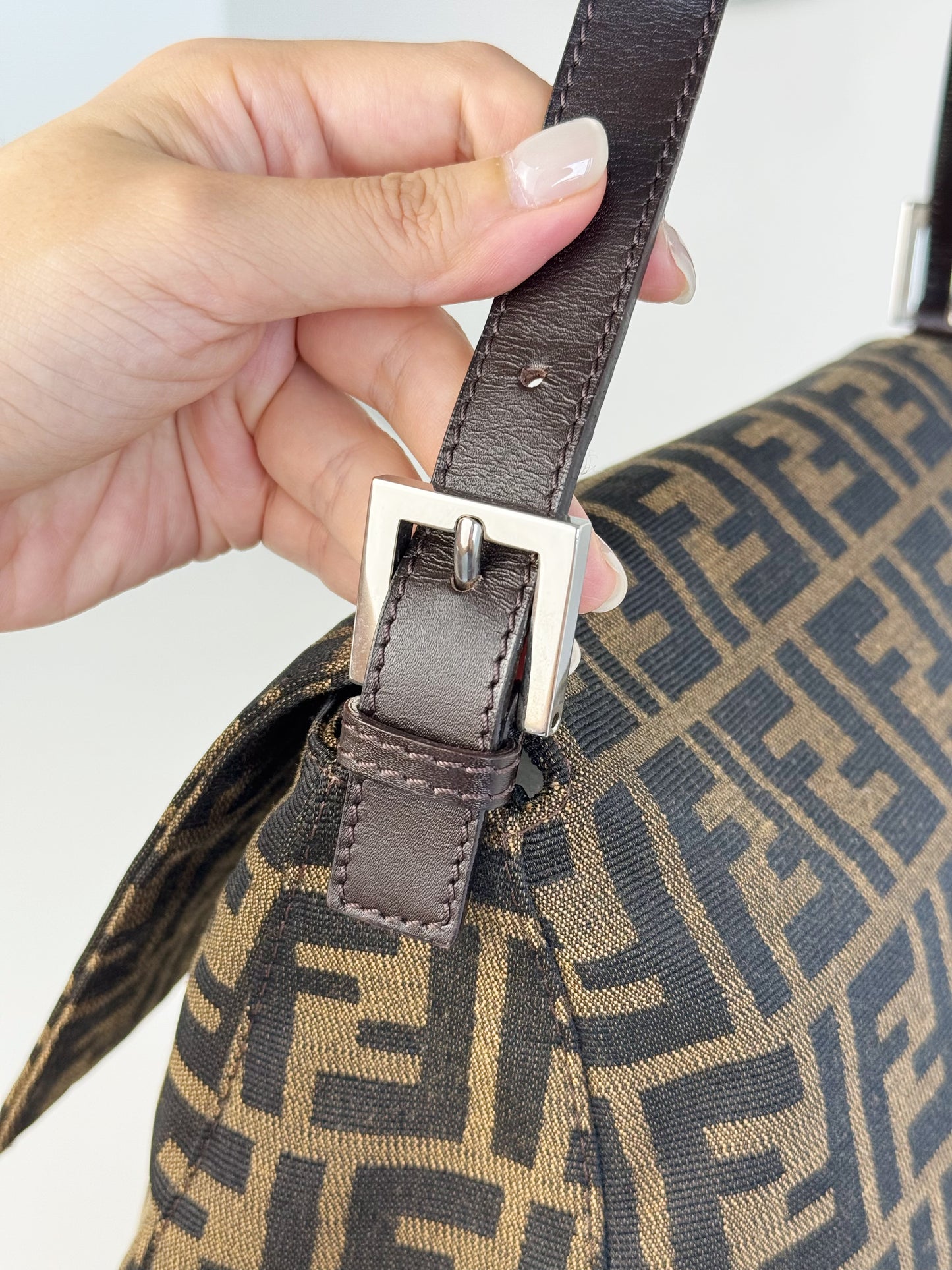 Fendi Vintage Zucca Mamma Baguette Shoulder Bag