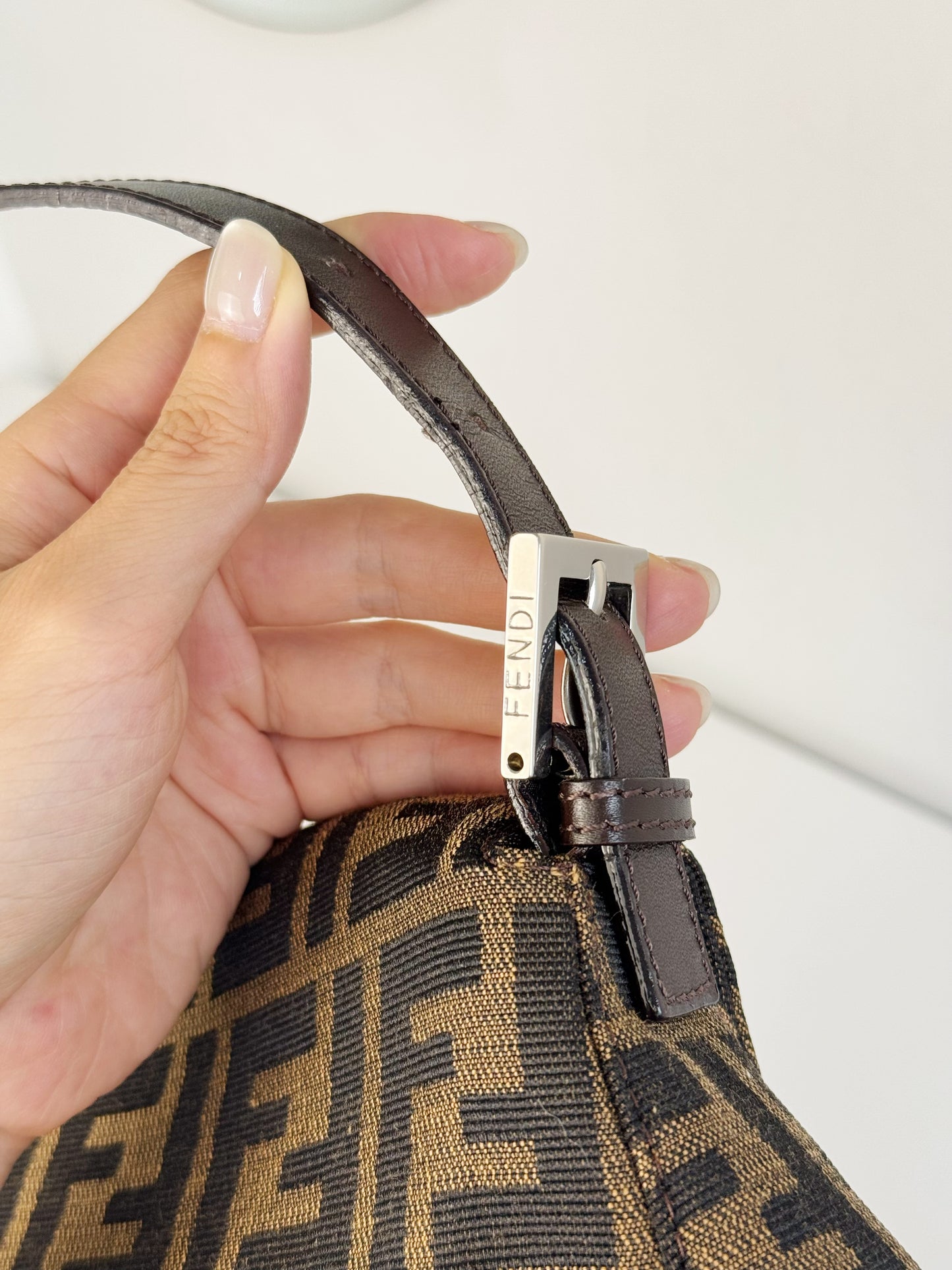 Fendi Vintage Zucca Mamma Baguette Shoulder Bag